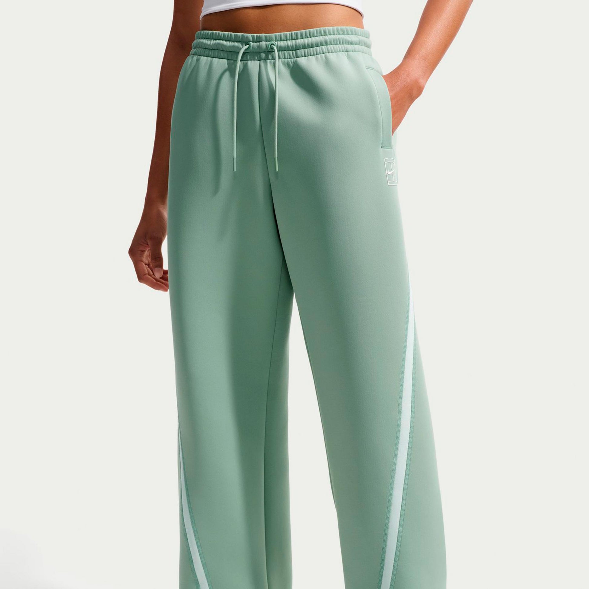 Nike Court Dri-Fit Advantage  Pantalone da allenamento Donna - grigio-verde, bianco