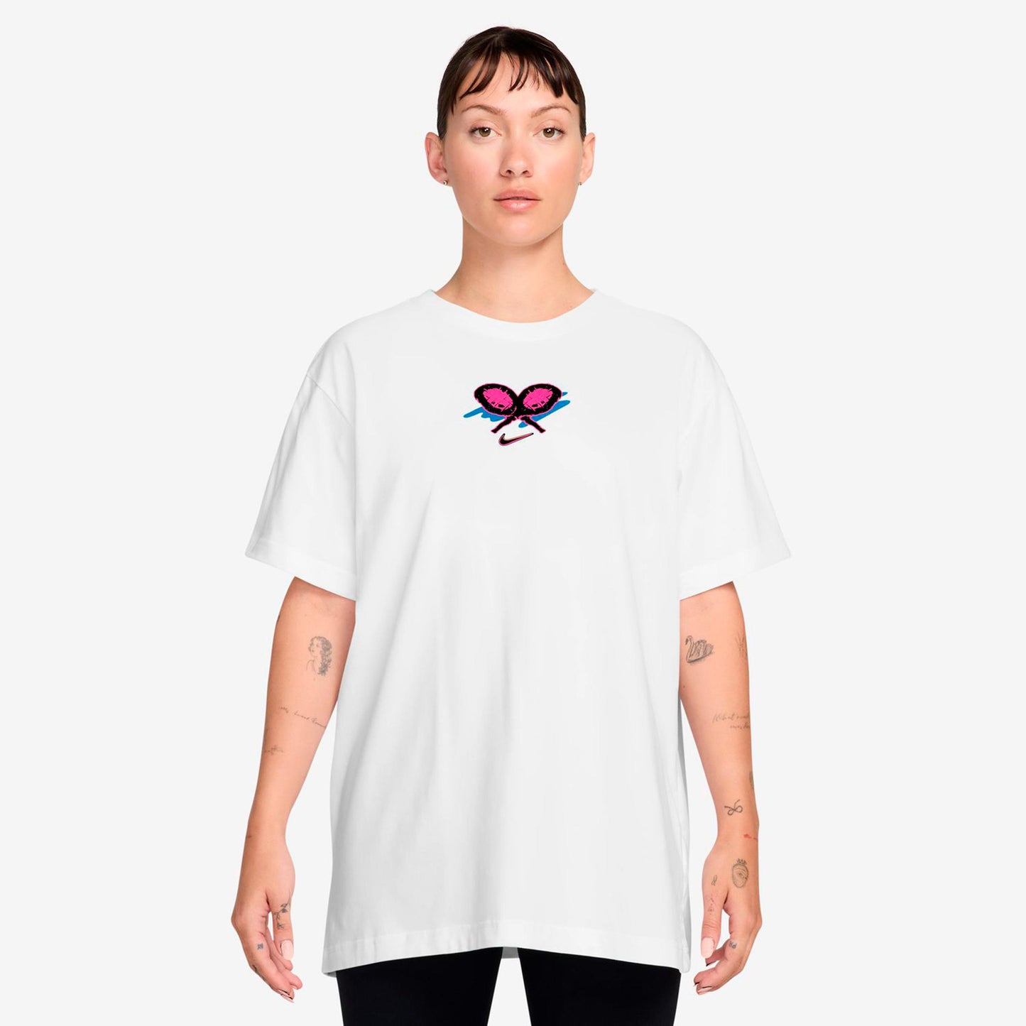 Nike Dri-Fit Slam Oversize Maglietta Donna-bianco