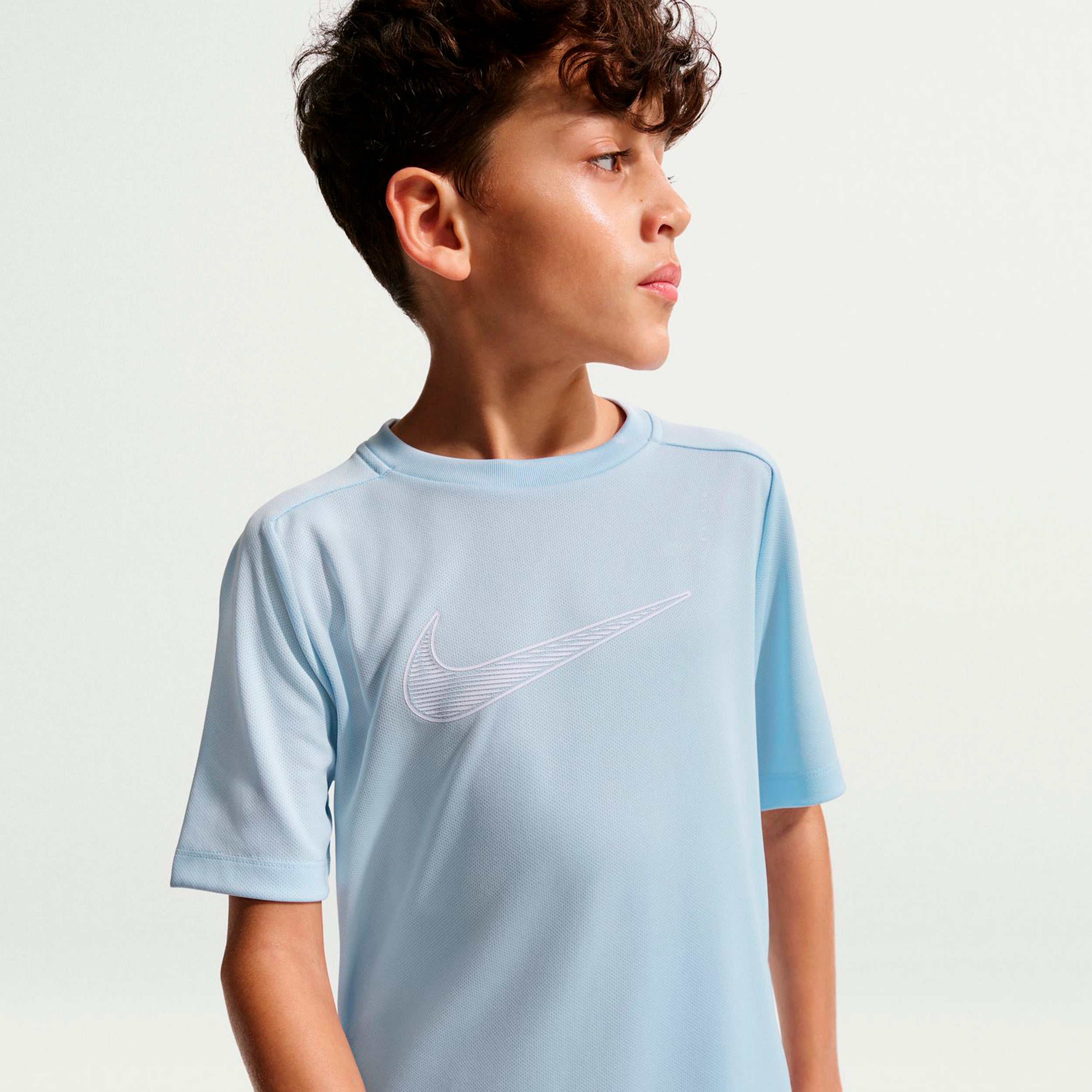 Nike Dri-Fit Multi  Maglietta Ragazzi - blu chiaro, bianco