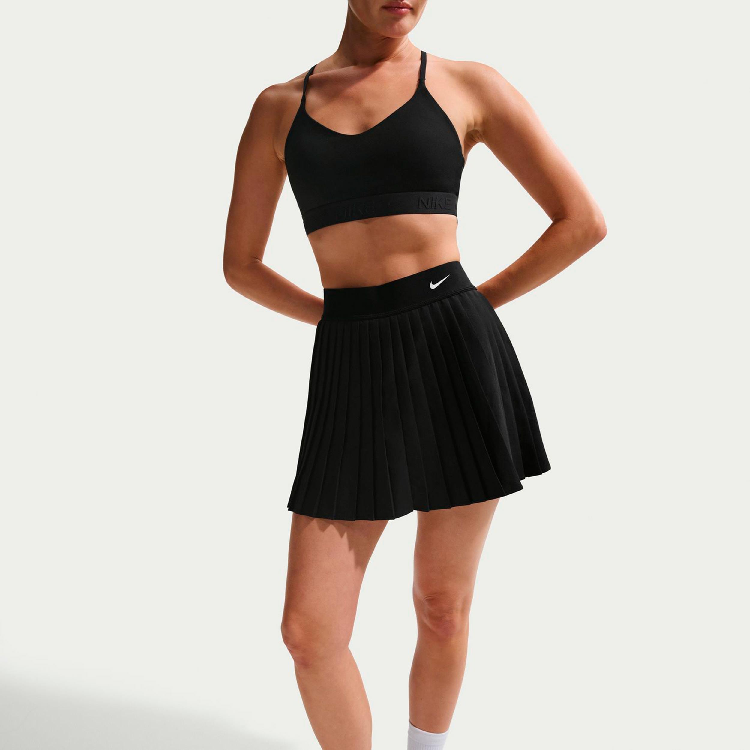 Nike Dri-Fit Victory High Rise Pleated Gonna Donna-nero