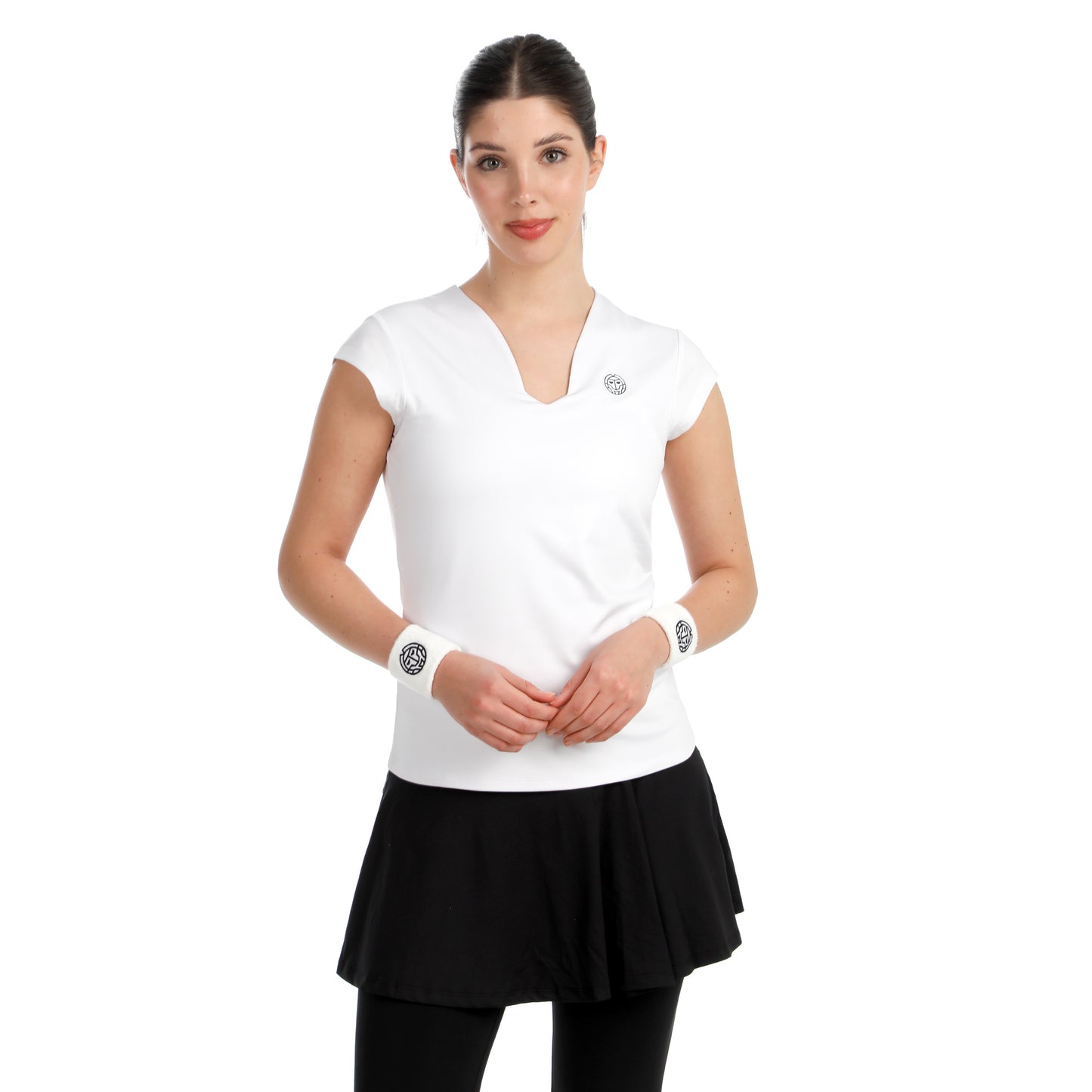 BIDI BADU Crew 2.0 V-Neck Maglietta Donna-bianco