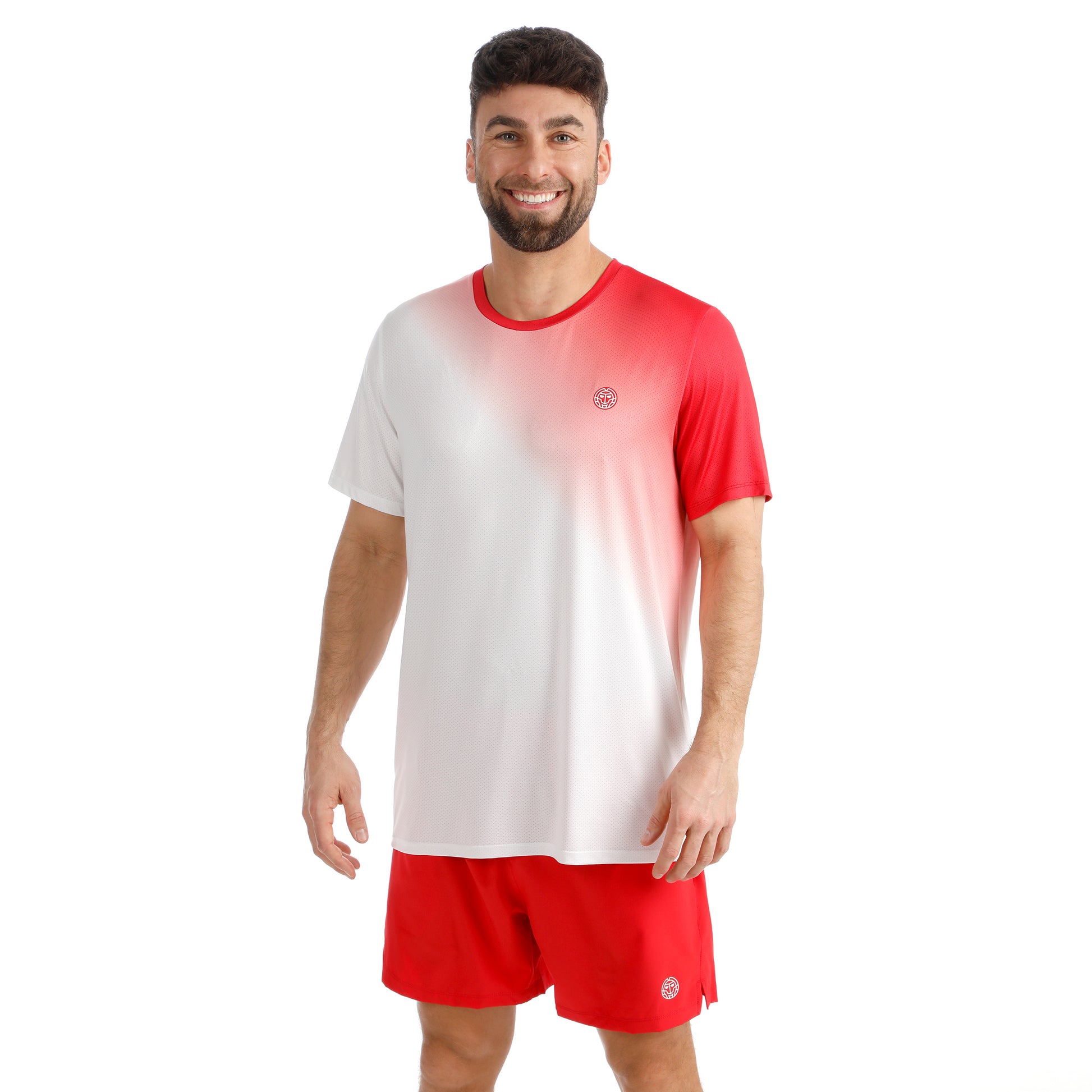 BIDI BADU Crew 2.0 Maglietta Uomini-rosso, bianco