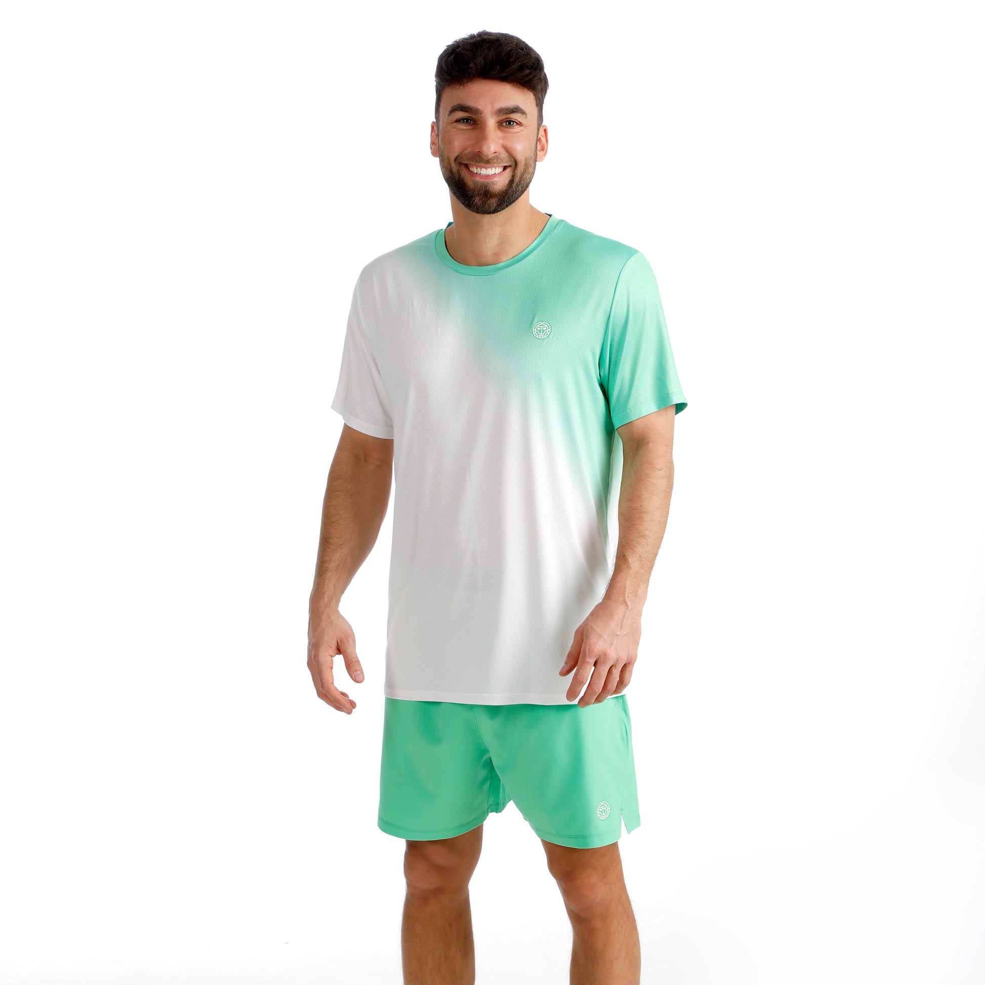 BIDI BADU Crew 2.0 Maglietta Uomini-verde, bianco