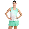 Crew Racerback Canottiera Donna-verde, bianco