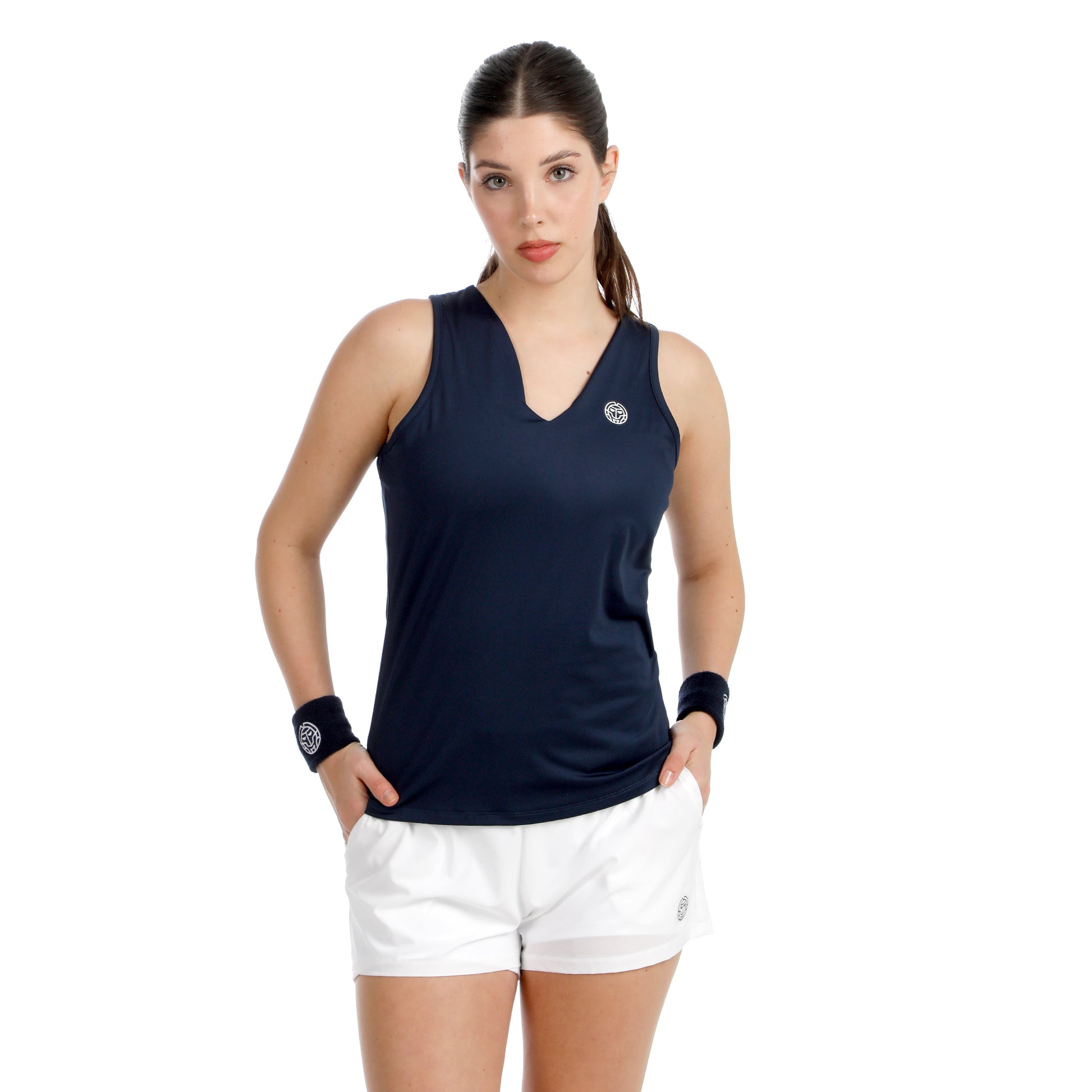 BIDI BADU Crew 2.0 V-Neck Canottiera Donna-blu scuro