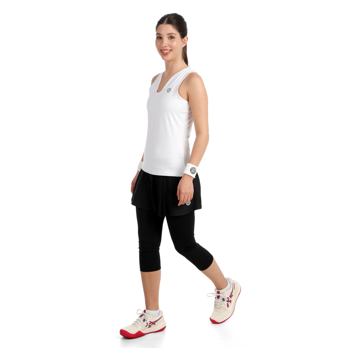 BIDI BADU Crew 2.0 V-Neck Canottiera Donna-bianco