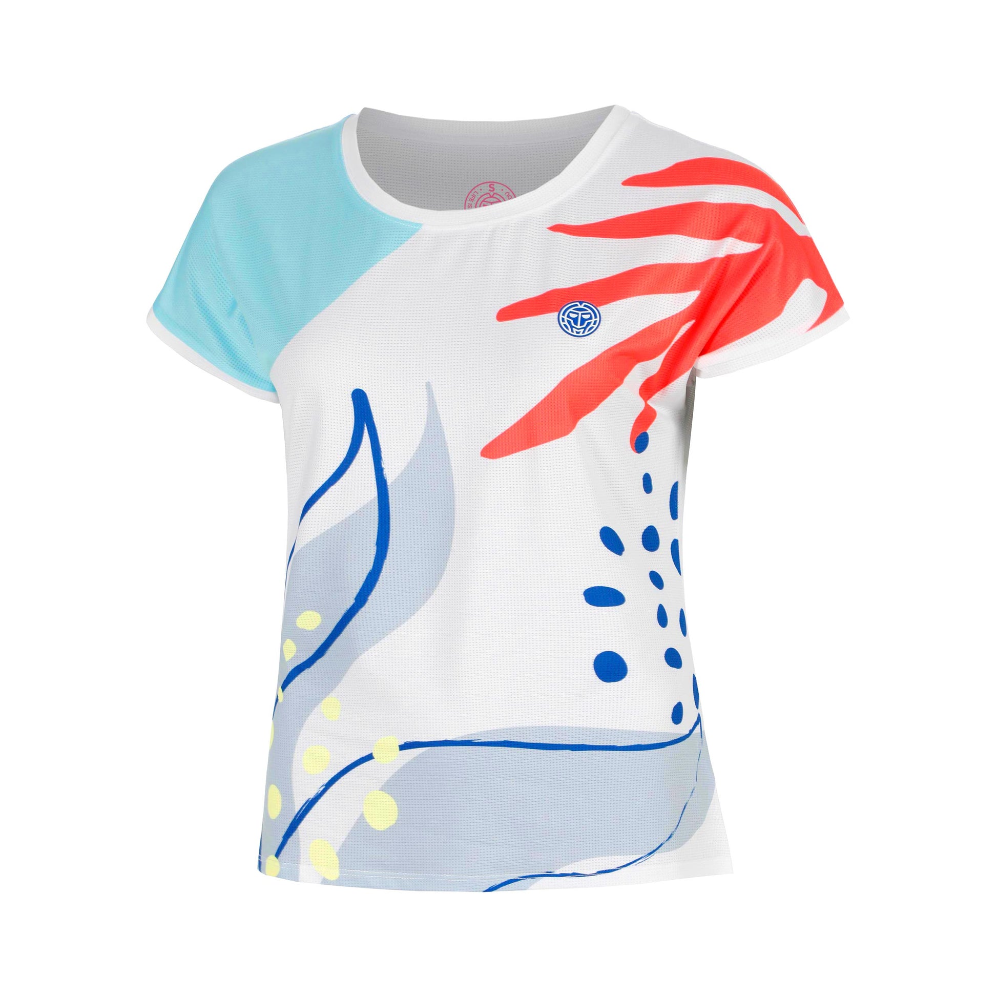 BIDI BADU Hey Laguna Maglietta Ragazze-bianco, multicolore