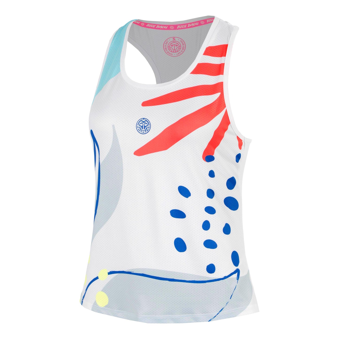 BIDI BADU Hey Laguna Racerback
 Canottiera Donna-bianco, multicolore