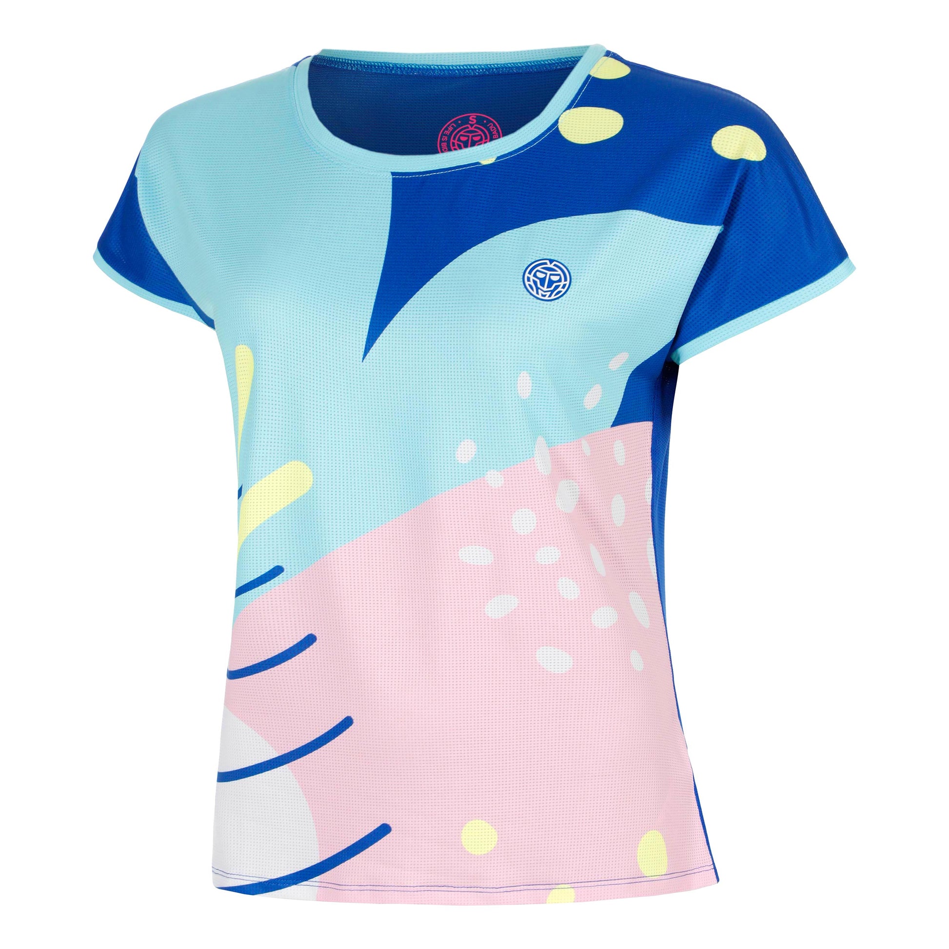 BIDI BADU Hey Laguna Maglietta Donna-blu, multicolore