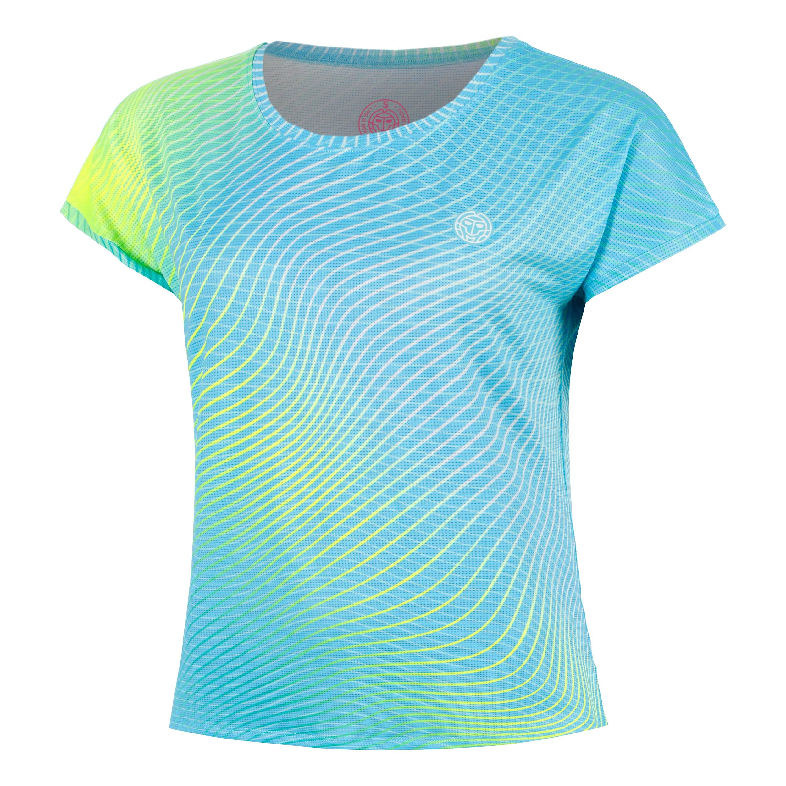 BIDI BADU Out of Control Capsleeve Maglietta Donna-blu chiaro, giallo neon