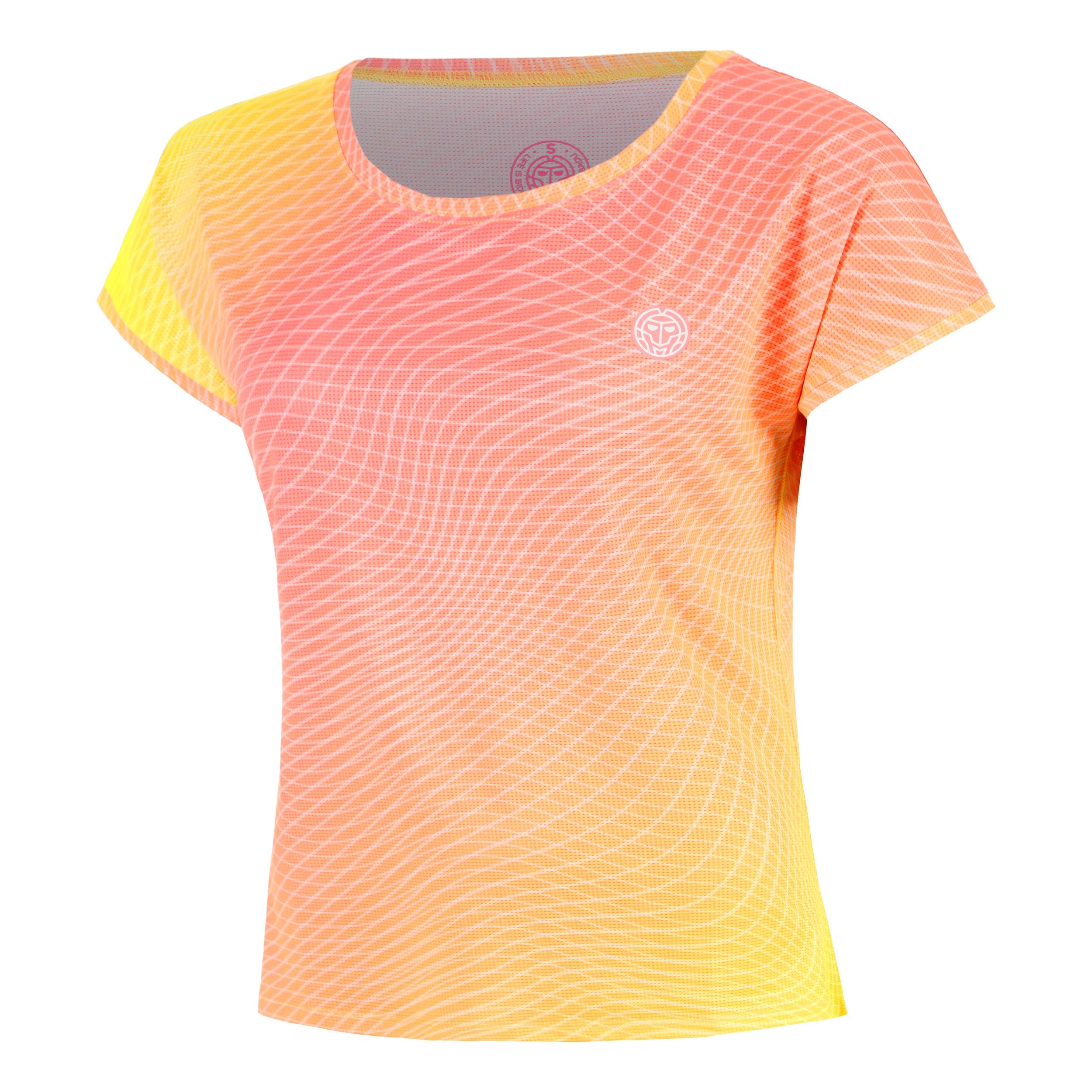 BIDI BADU Out of Control Capsleeve Maglietta Donna-rosa, giallo neon