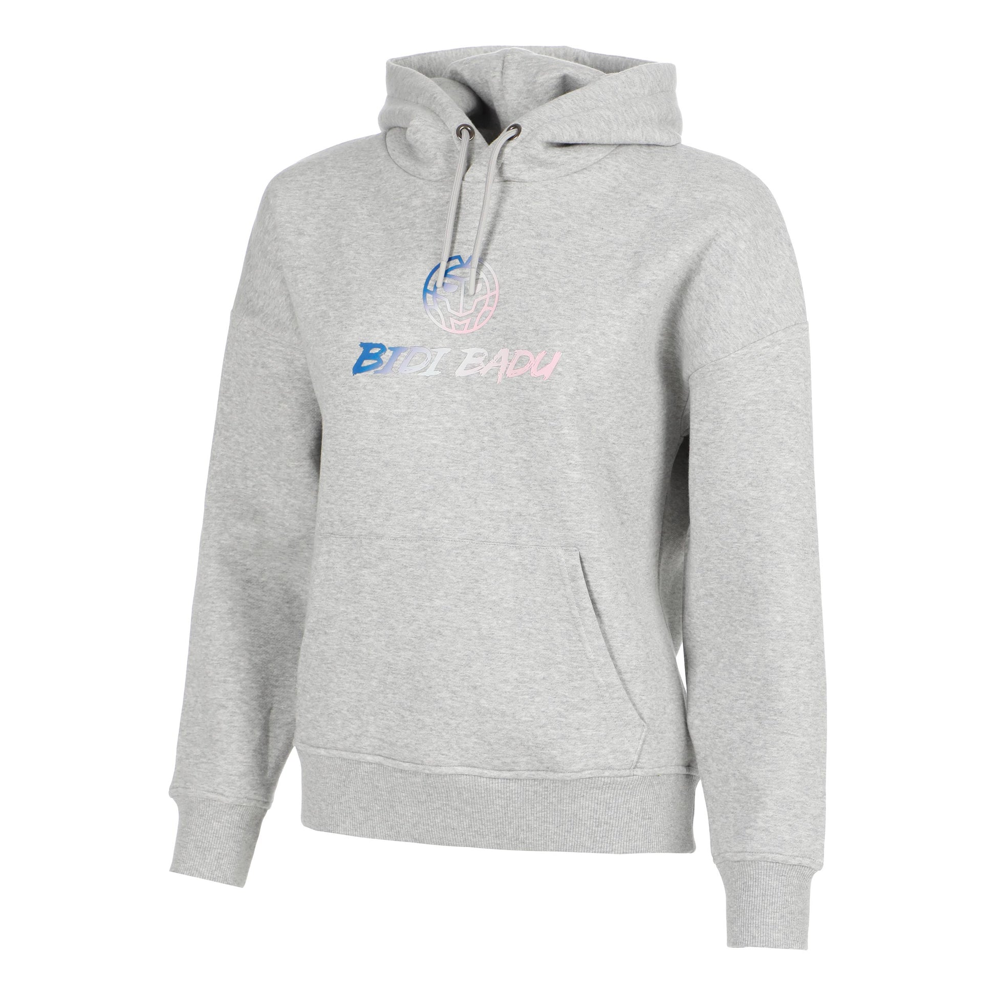 BIDI BADU Hey Laguna Logo  Felpa con cappuccio Donna-grigio chiaro