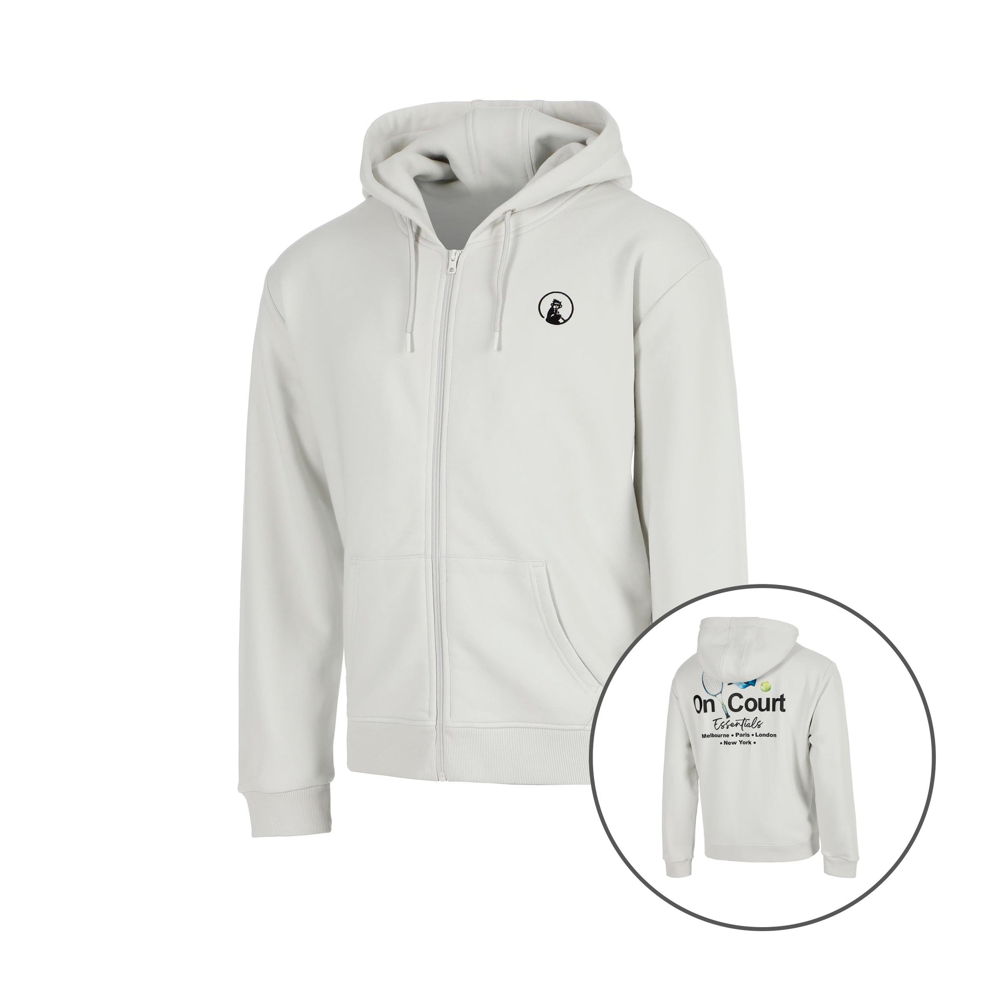 Quiet Please Crush On Court Essentials Felpa Ragazzi-grigio chiaro, nero