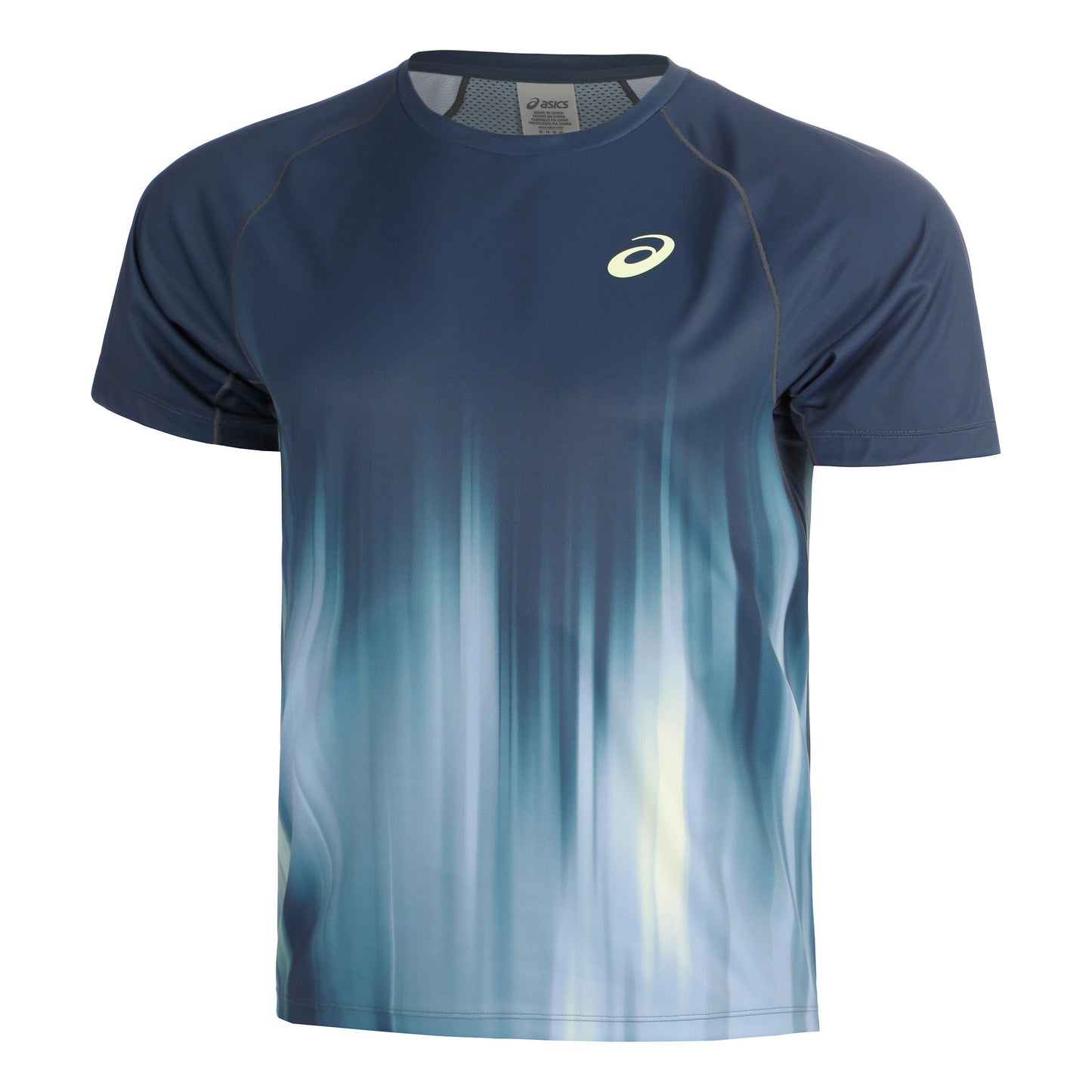 ASICS AOP Maglietta Uomini - blu scuro, lime