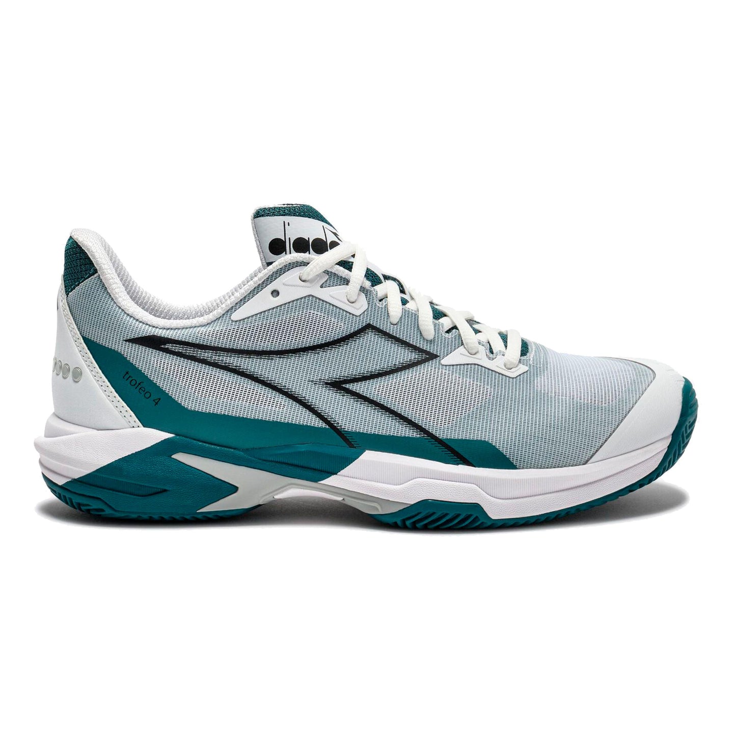 Diadora Trofeo 4 Scarpa per terra rossa Uomini-bianco, nero