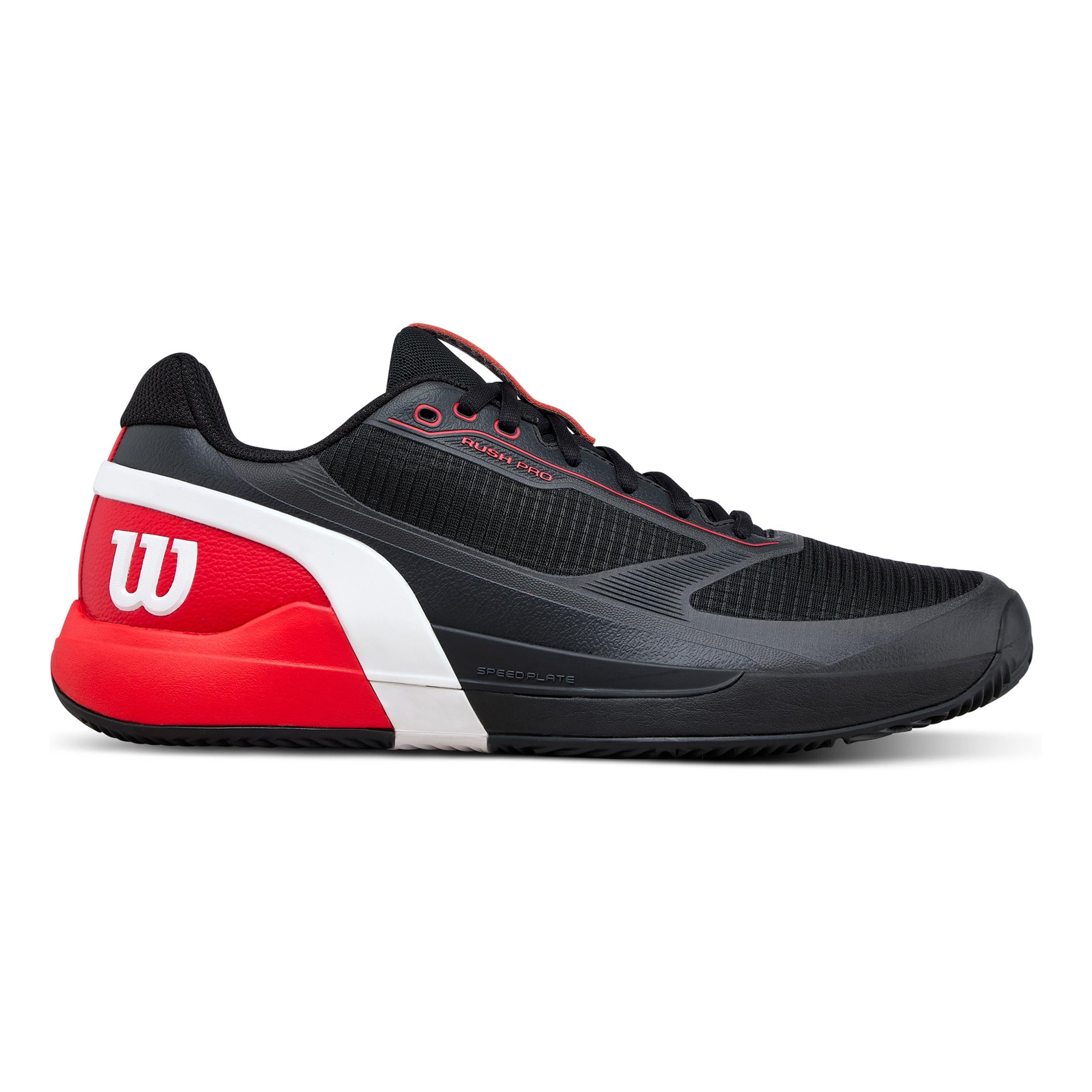 Wilson Rush Pro 5 Scarpa per terra rossa Uomini-nero, rosso neon