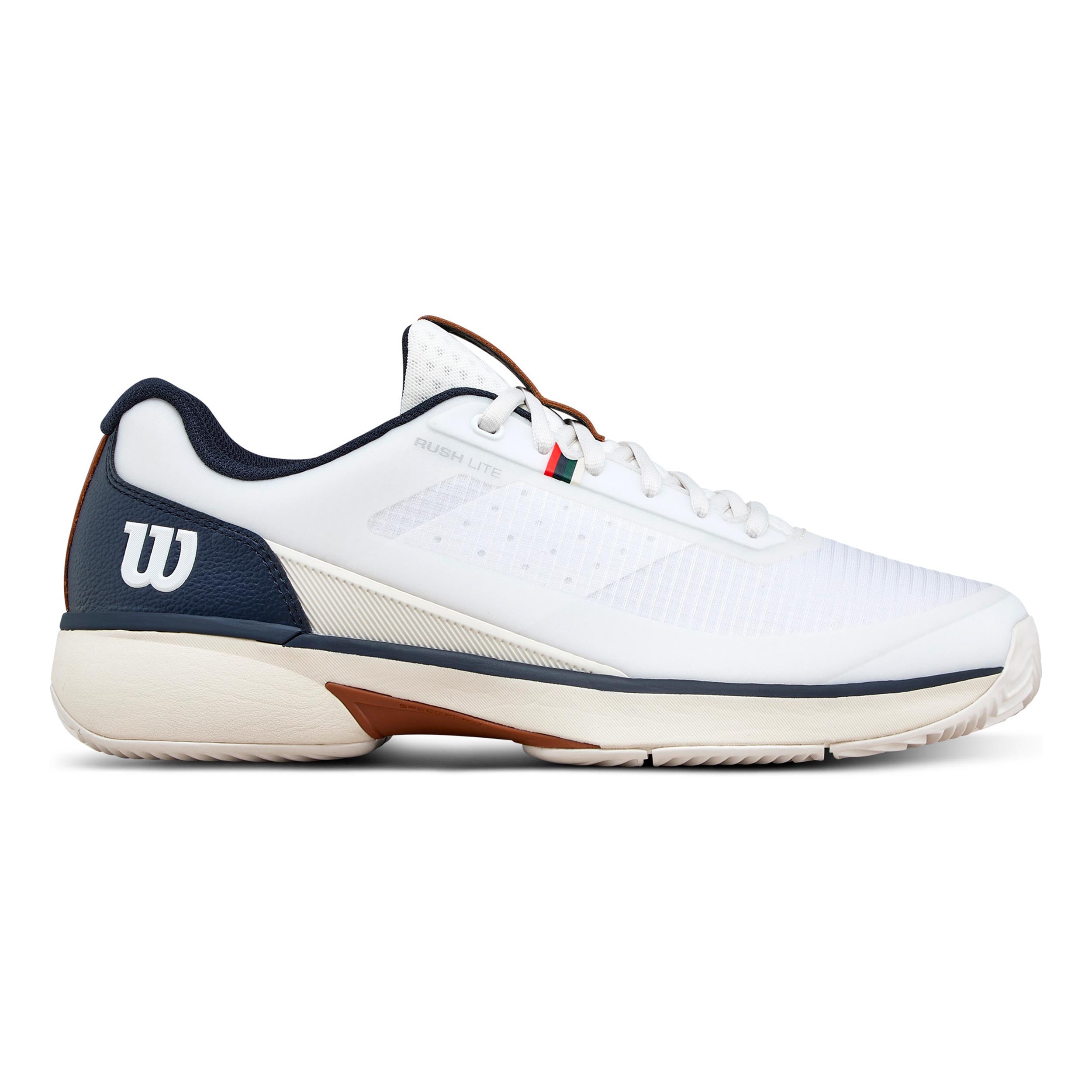 Wilson Rush Lite 5 Scarpa per terra rossa Uomini-bianco, blu scuro