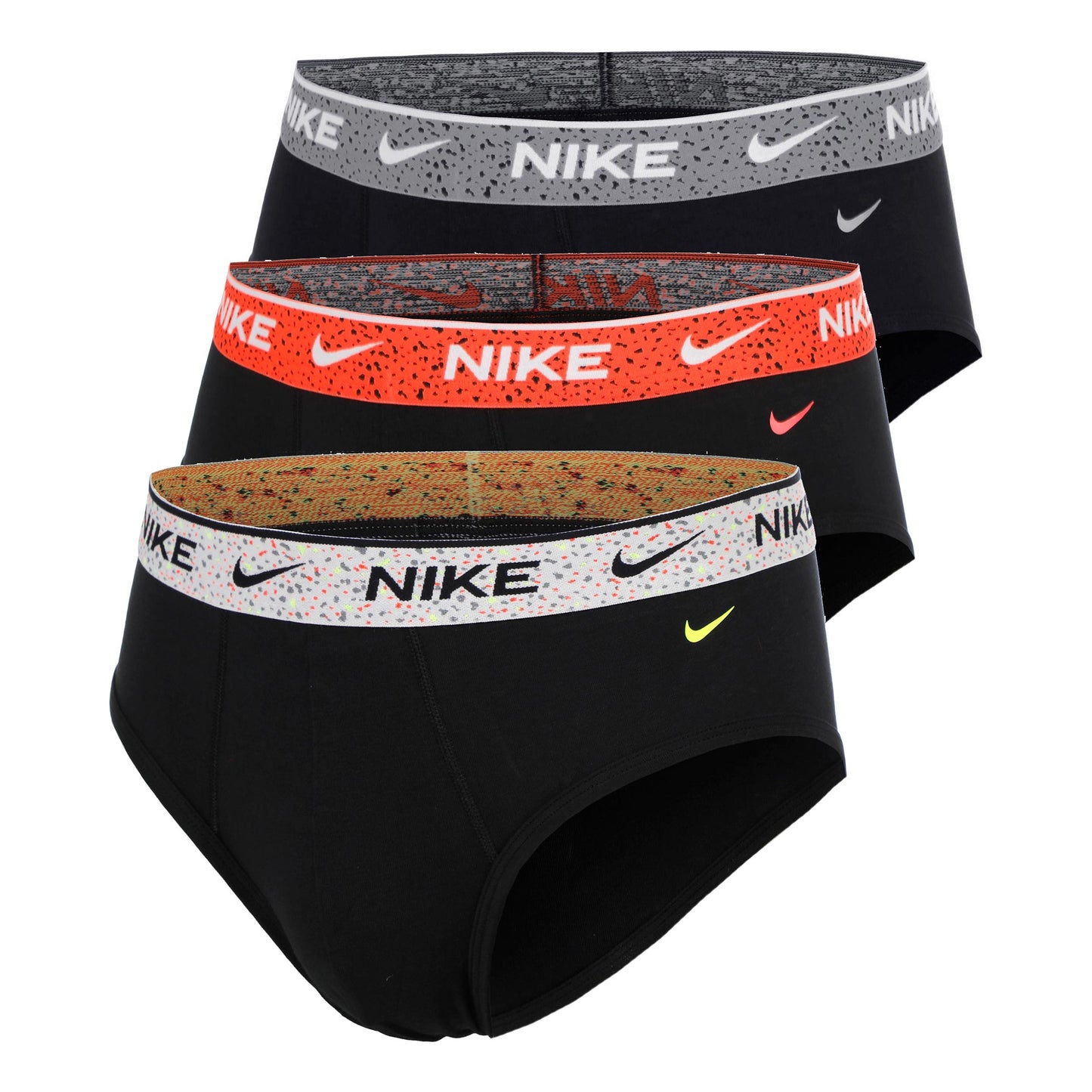 Nike Essential Cotton Stretch Brief Boxer - Confezione da 3 Uomini-nero, rosso