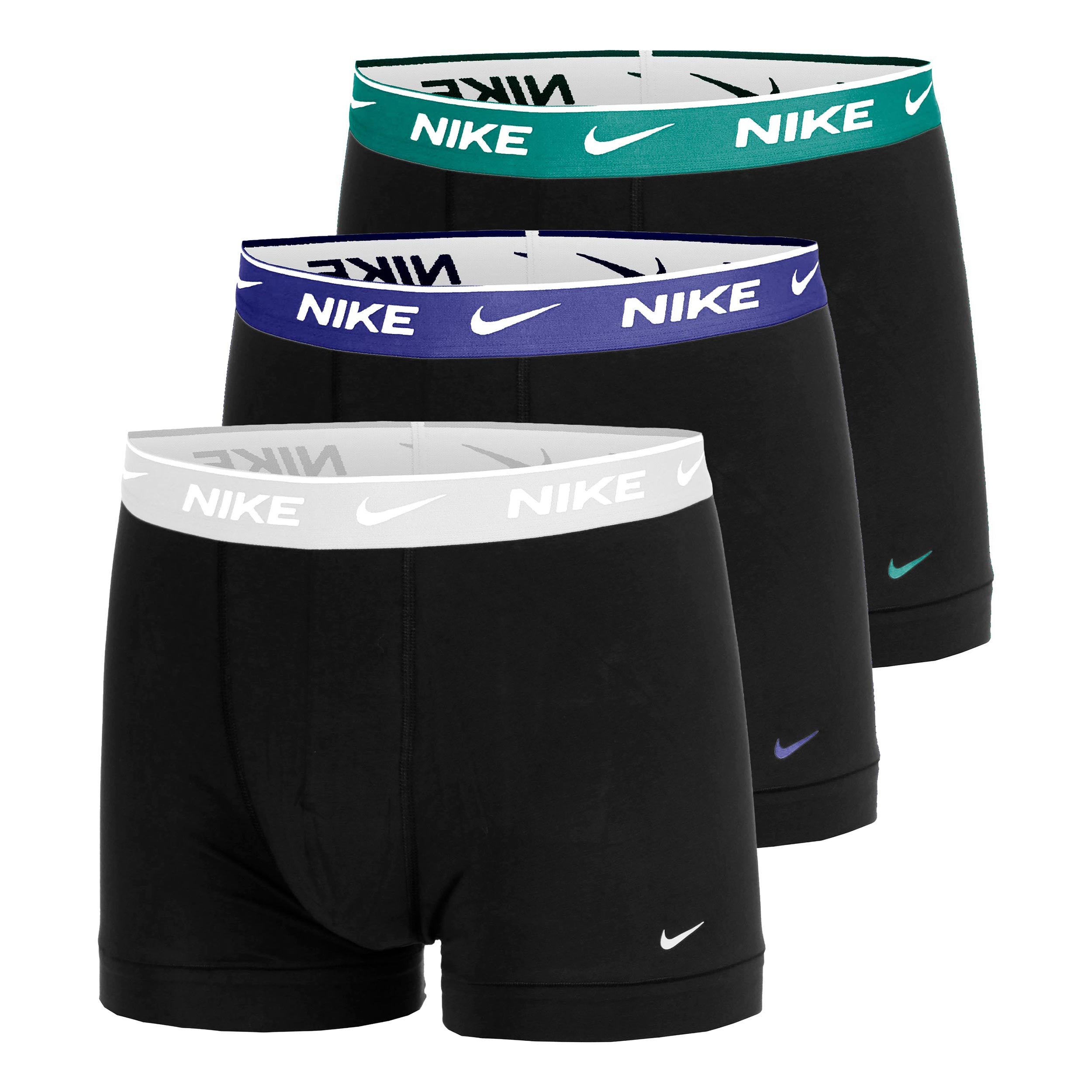 Nike Essential Cotton Stretch Trunk Boxer Confezione da 3 Uomini - nero, blu