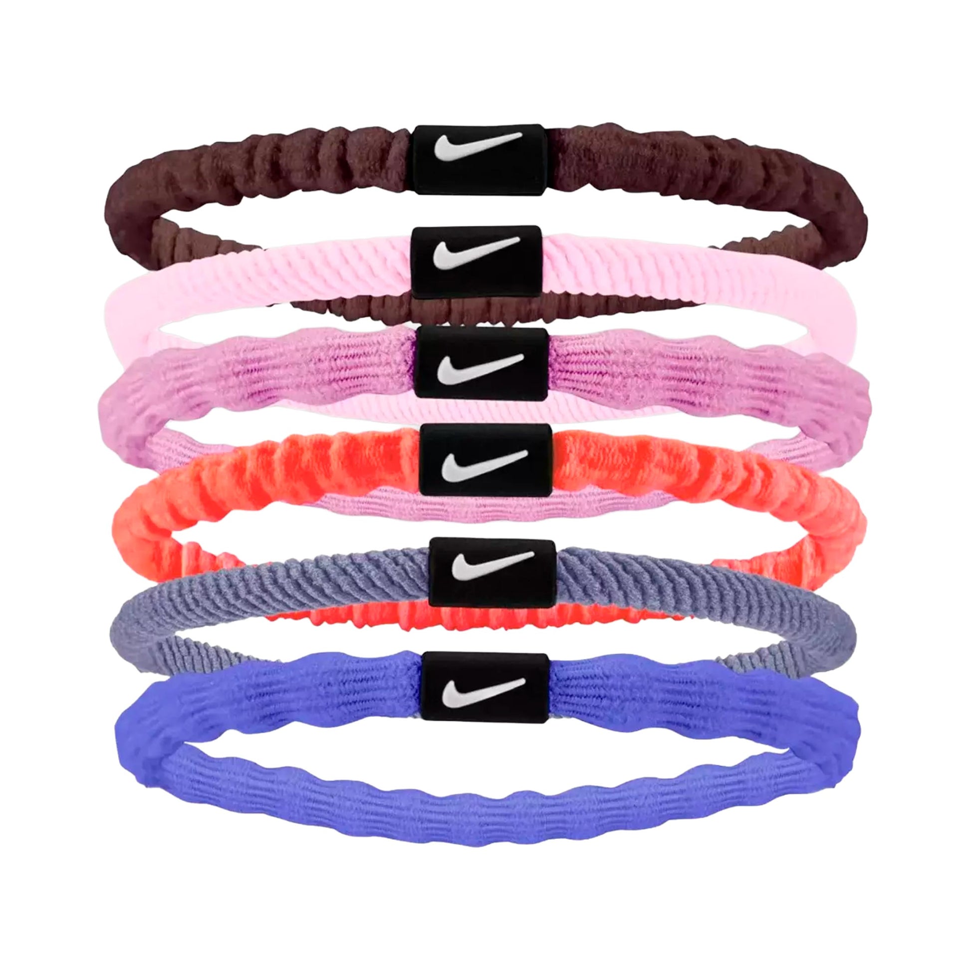 Nike Flex Hair Tie Fascia per capelli Confezione da 6 Unisex - rosa, bianco