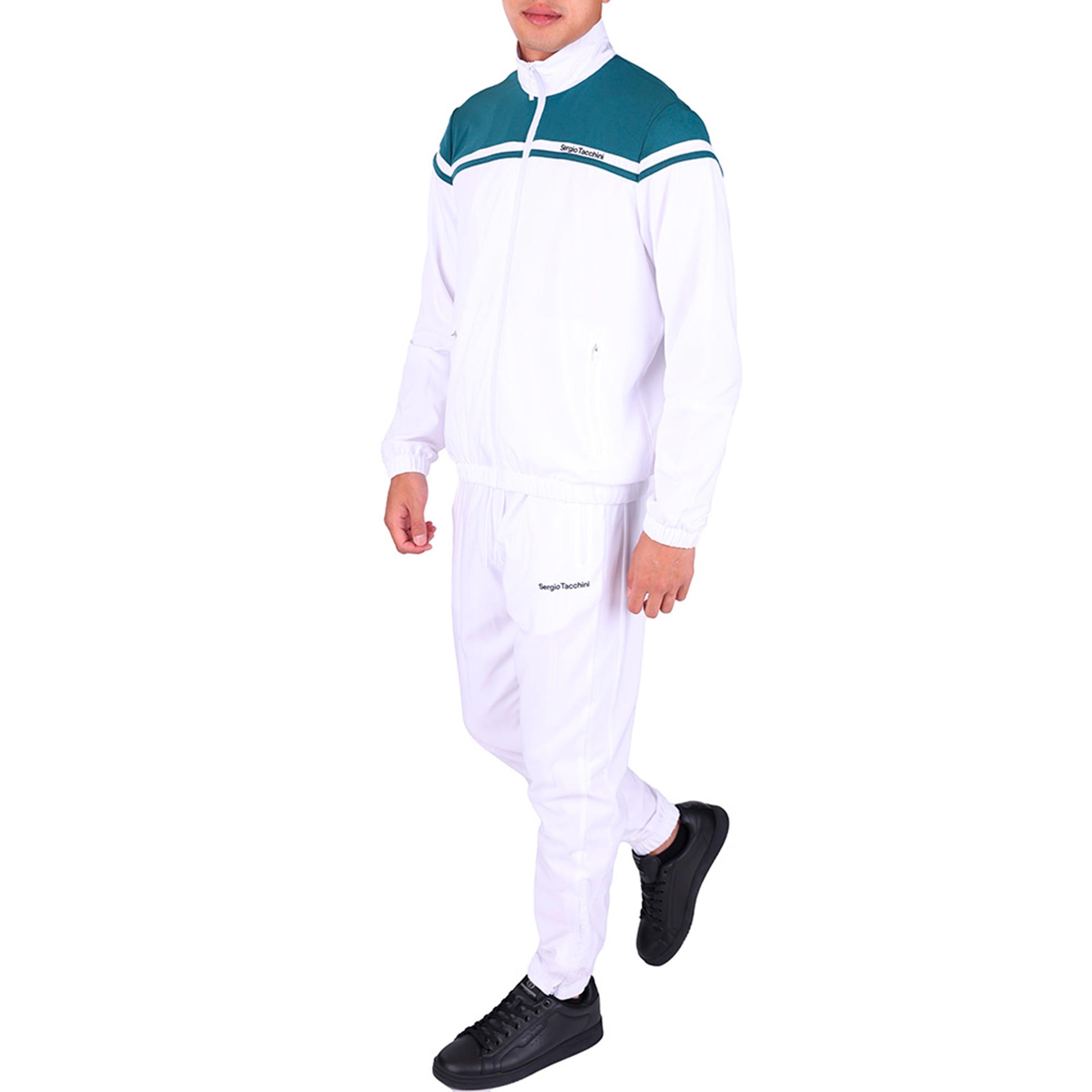 Sergio Tacchini Riflesso Tuta da allenamento Uomini - bianco, color petrolio