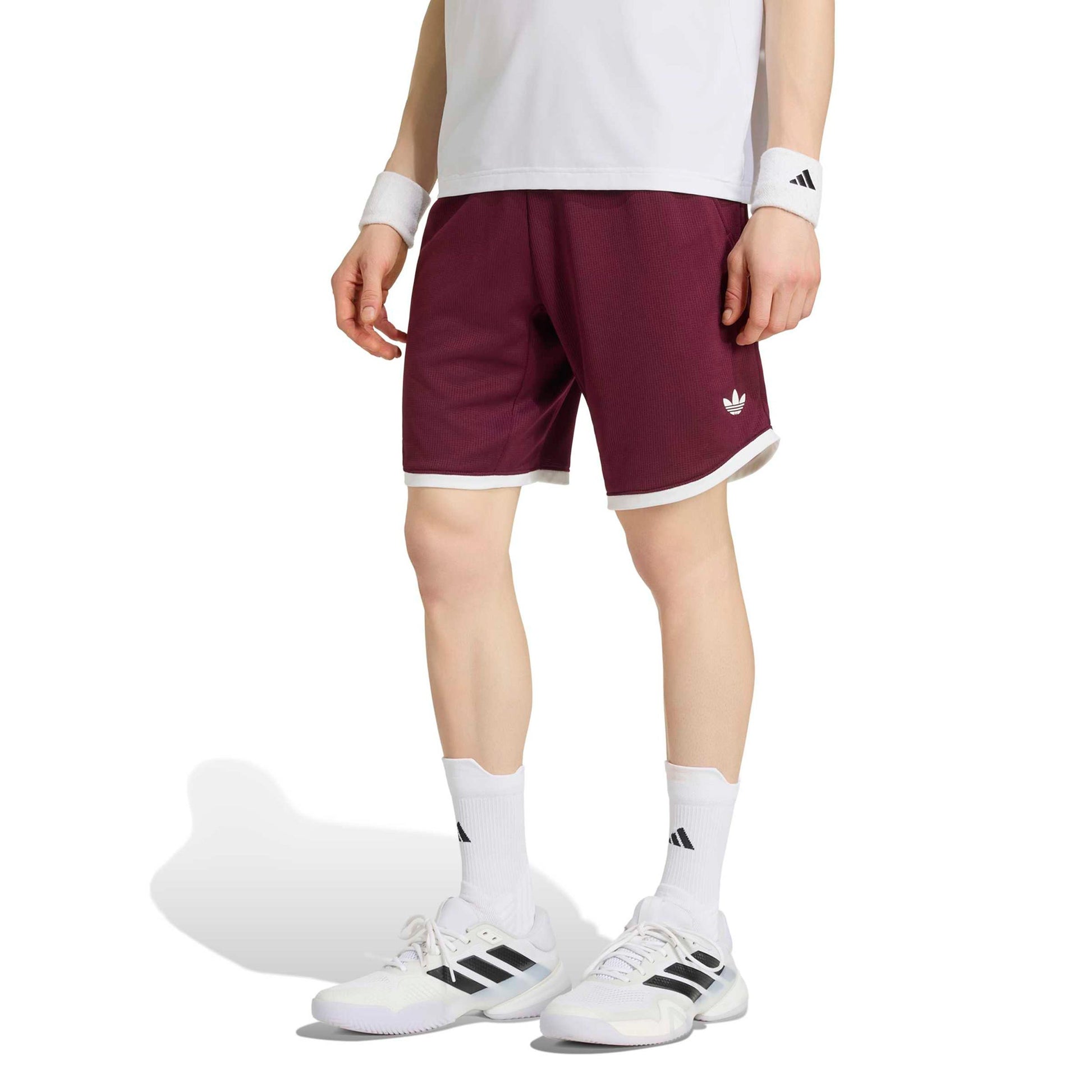 adidas Classics 9Inch Pantaloncini Uomini - vino rosso, bianco