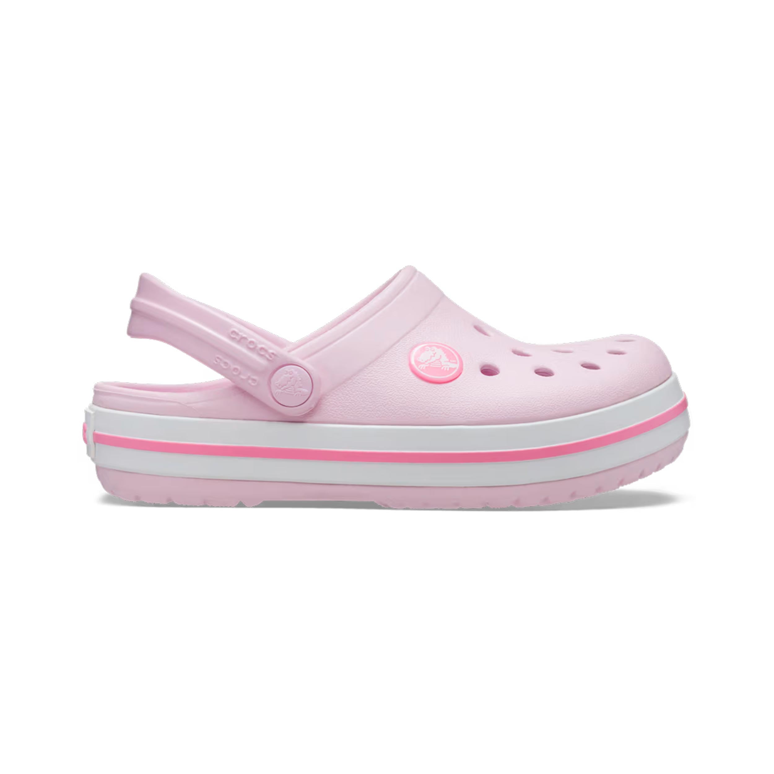 Crocs Crocband Clog Ciabatte Bambini - rosa, bianco