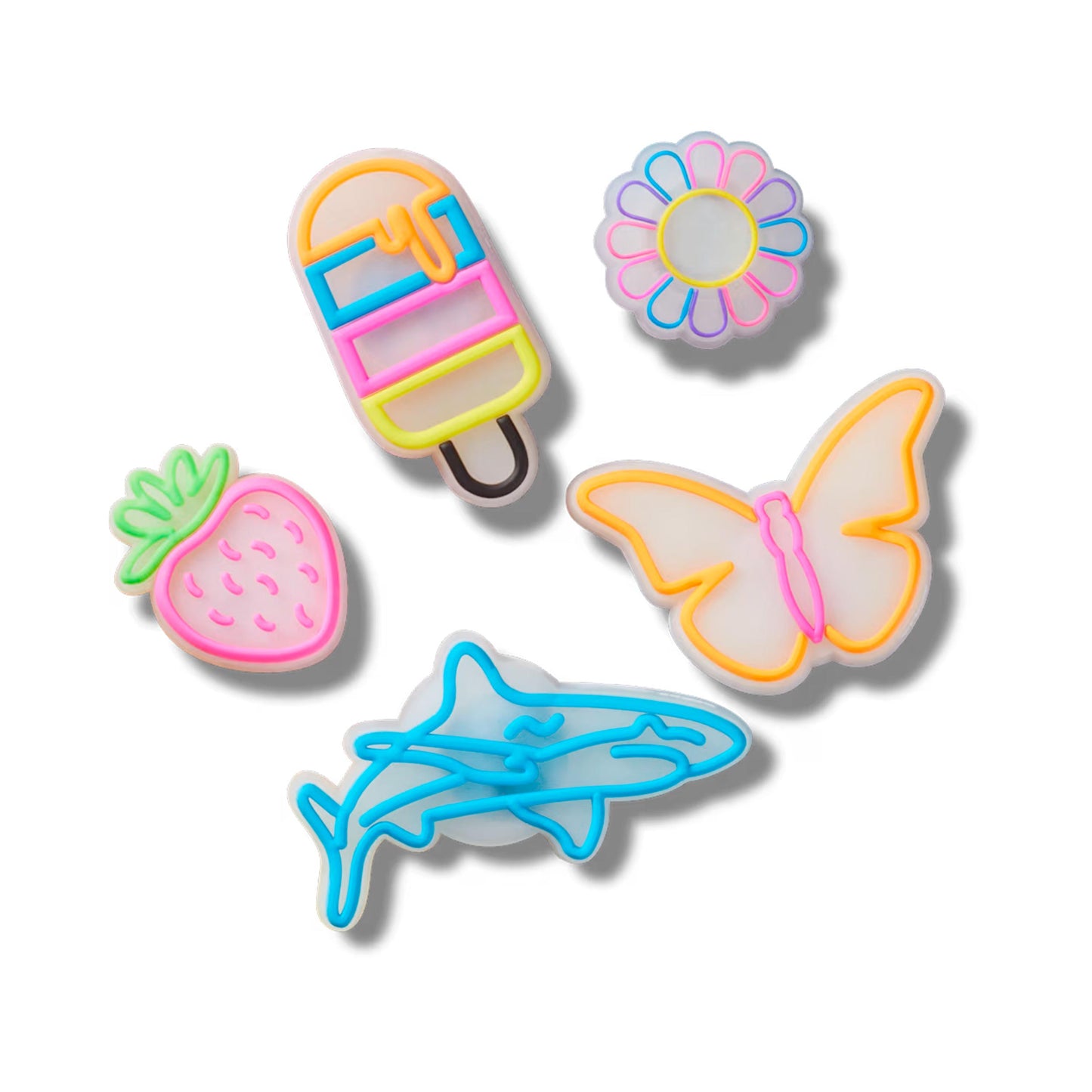Crocs Lights Up Summer Sonstiges Confezione da 5 Unisex - turchese, rosa