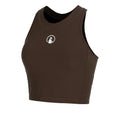 Memories Rib Crop Canottiera Donna - marrone