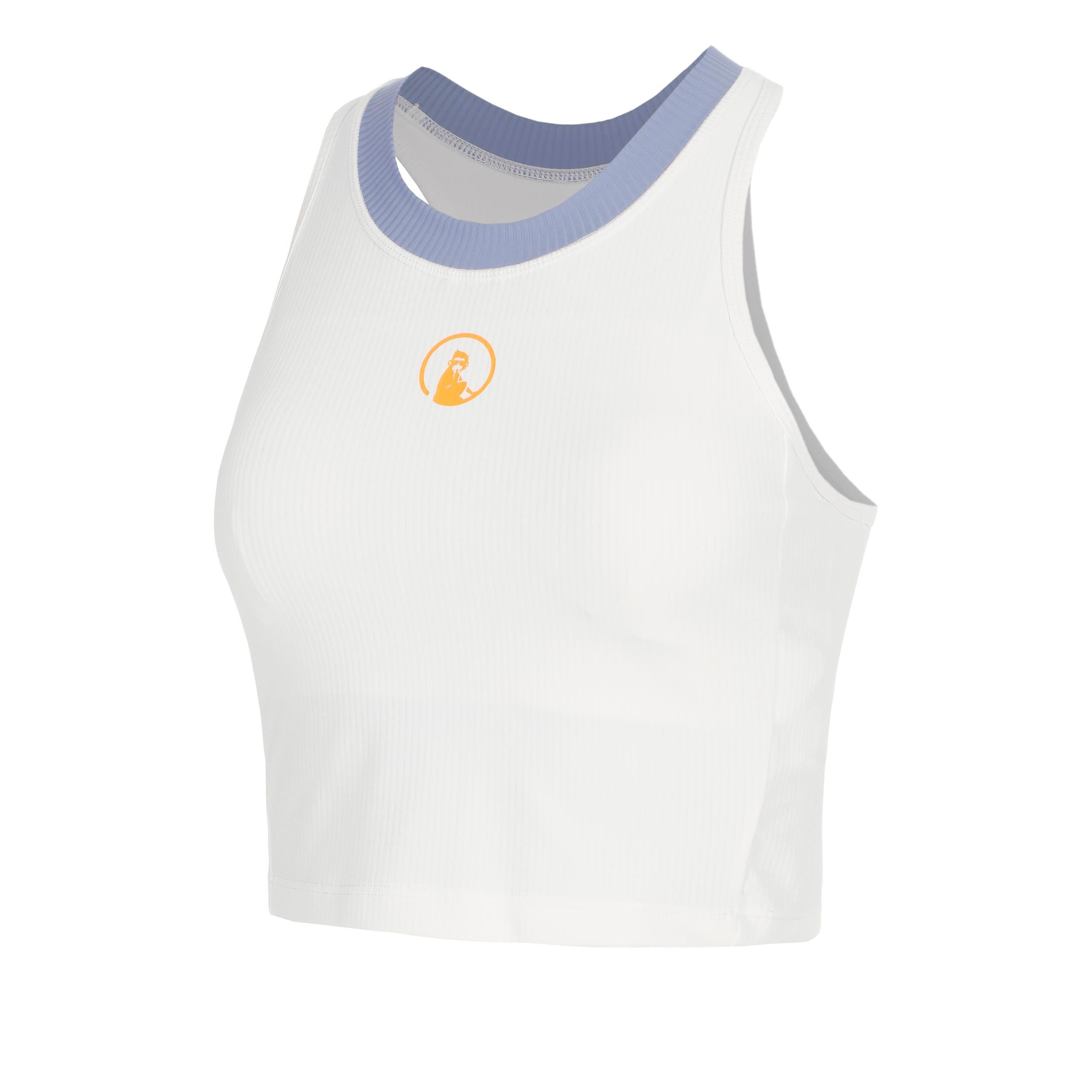 Quiet Please Glow Rib Crop Canottiera Donna - crema