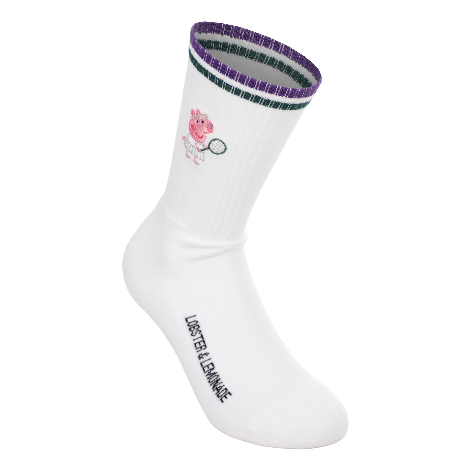 Lobster & Lemonade Peppa Pig Tennis – ’90 Sport Calzini sportivi Unisex - bianco