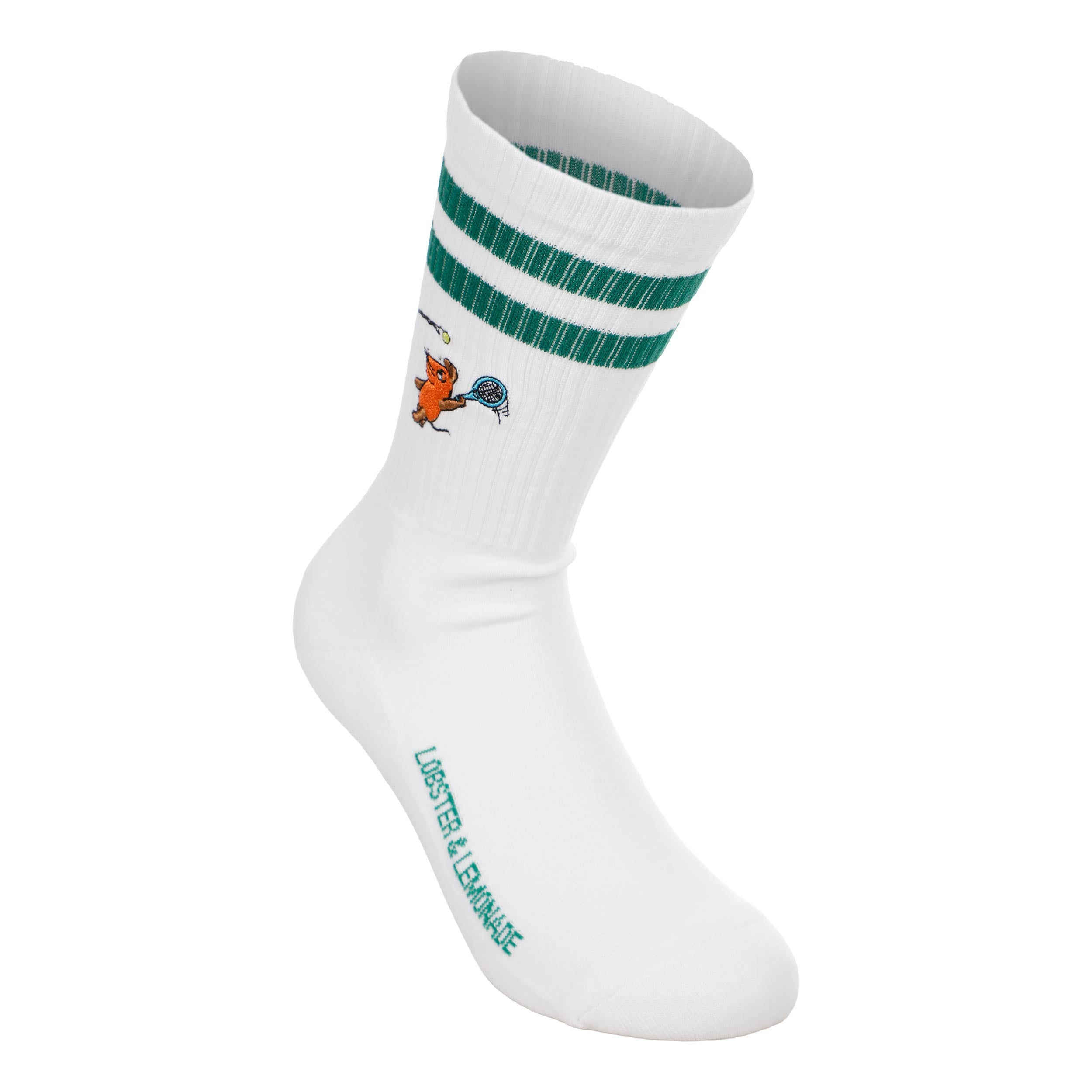 Lobster & Lemonade Maus Tennis Calzini sportivi Unisex - bianco, verde