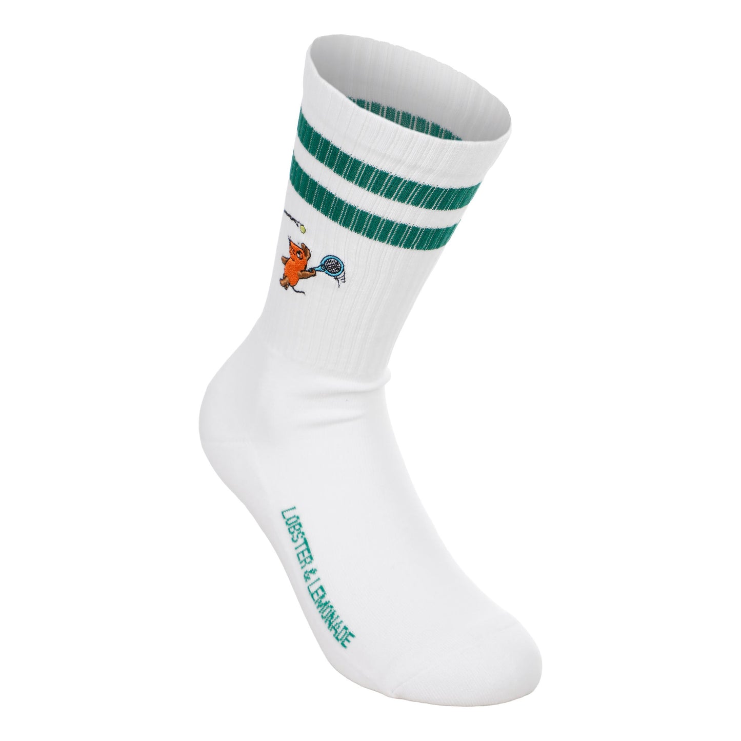 Lobster & Lemonade Maus Tennis Calzini sportivi Unisex - bianco, verde
