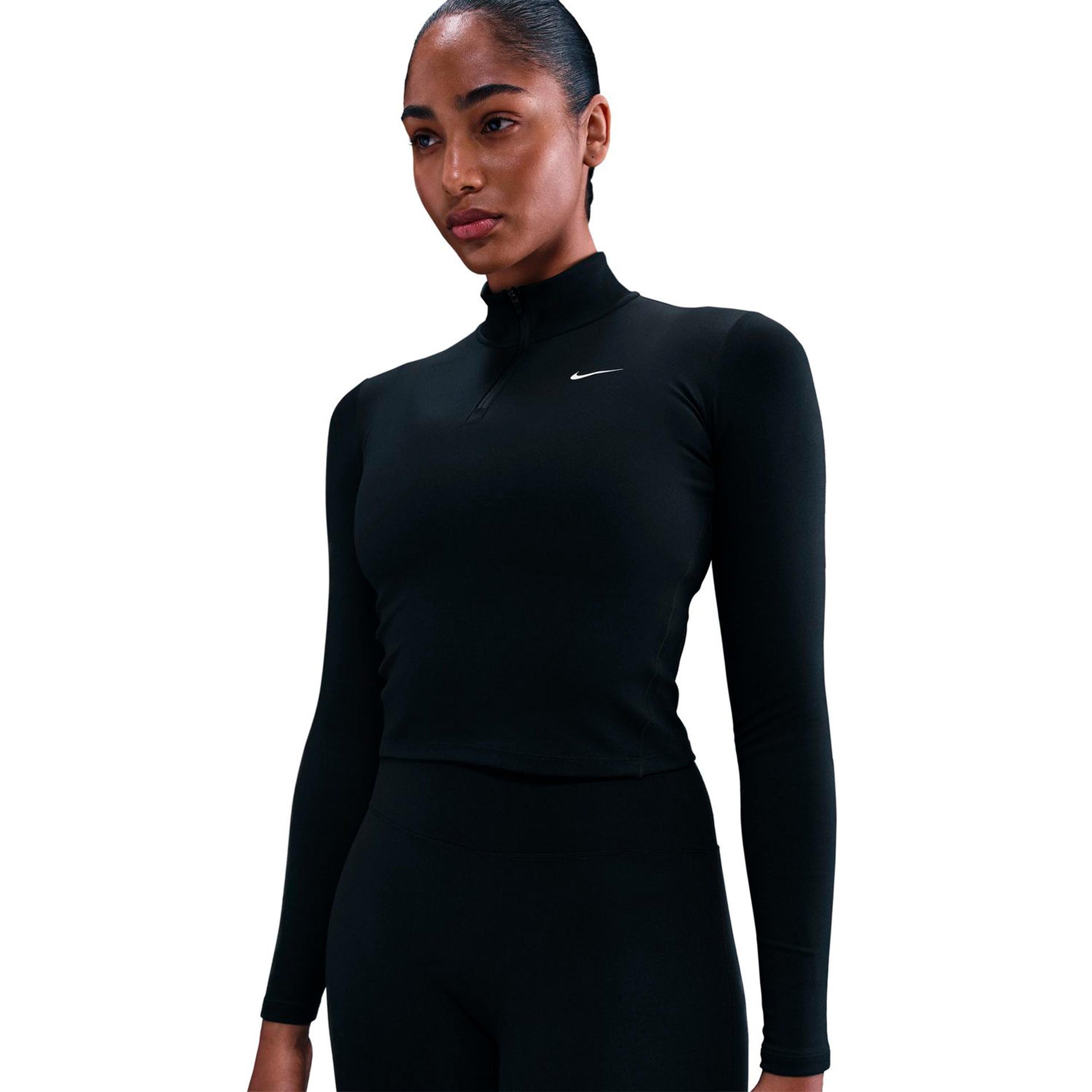 Nike One Dri-Fit Quarter Zip Manica lunga Donna - nero