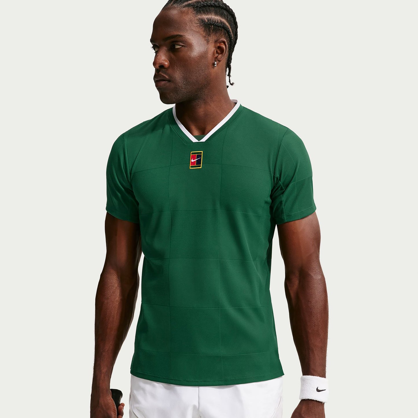 Nike Court Dri-Fit Advantage Slam Maglietta Uomini - verde scuro