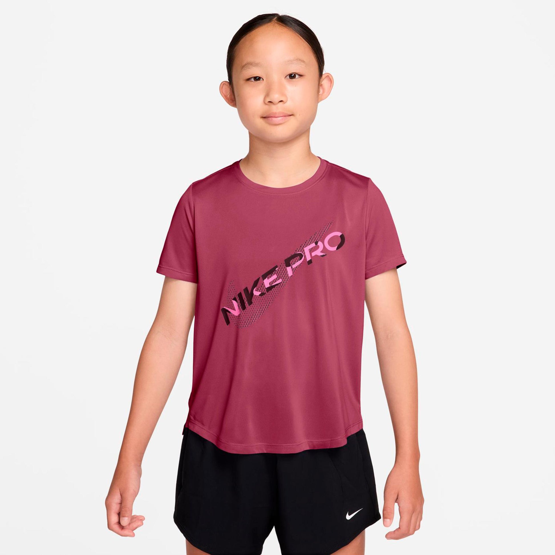 Nike Pro Dri-Fit Maglietta Ragazze - bacca