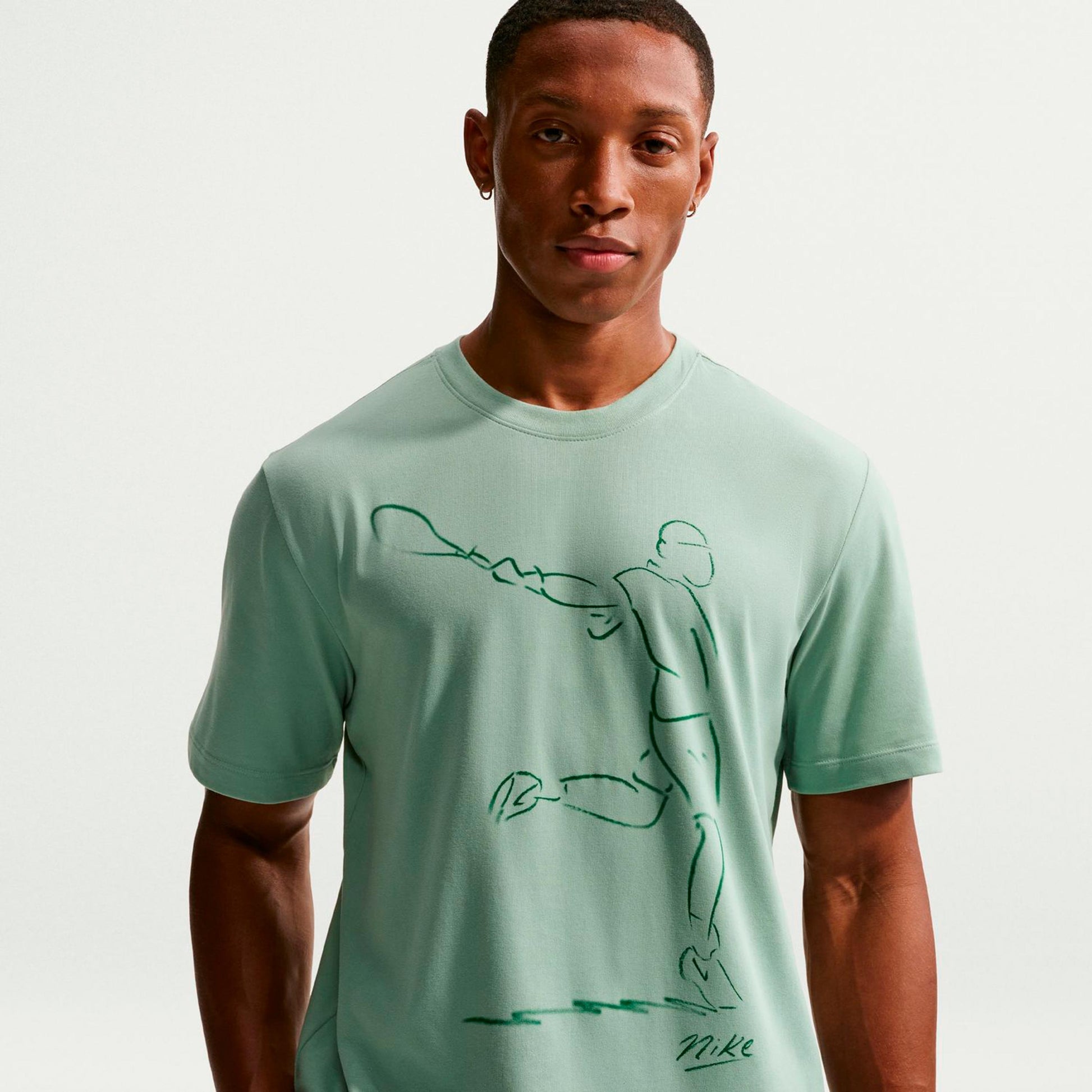 Nike Court Dri-Fit Maglietta Uomini - grigio-verde
