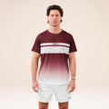 Performance Gradient Stripe Maglietta Uomini - rosso