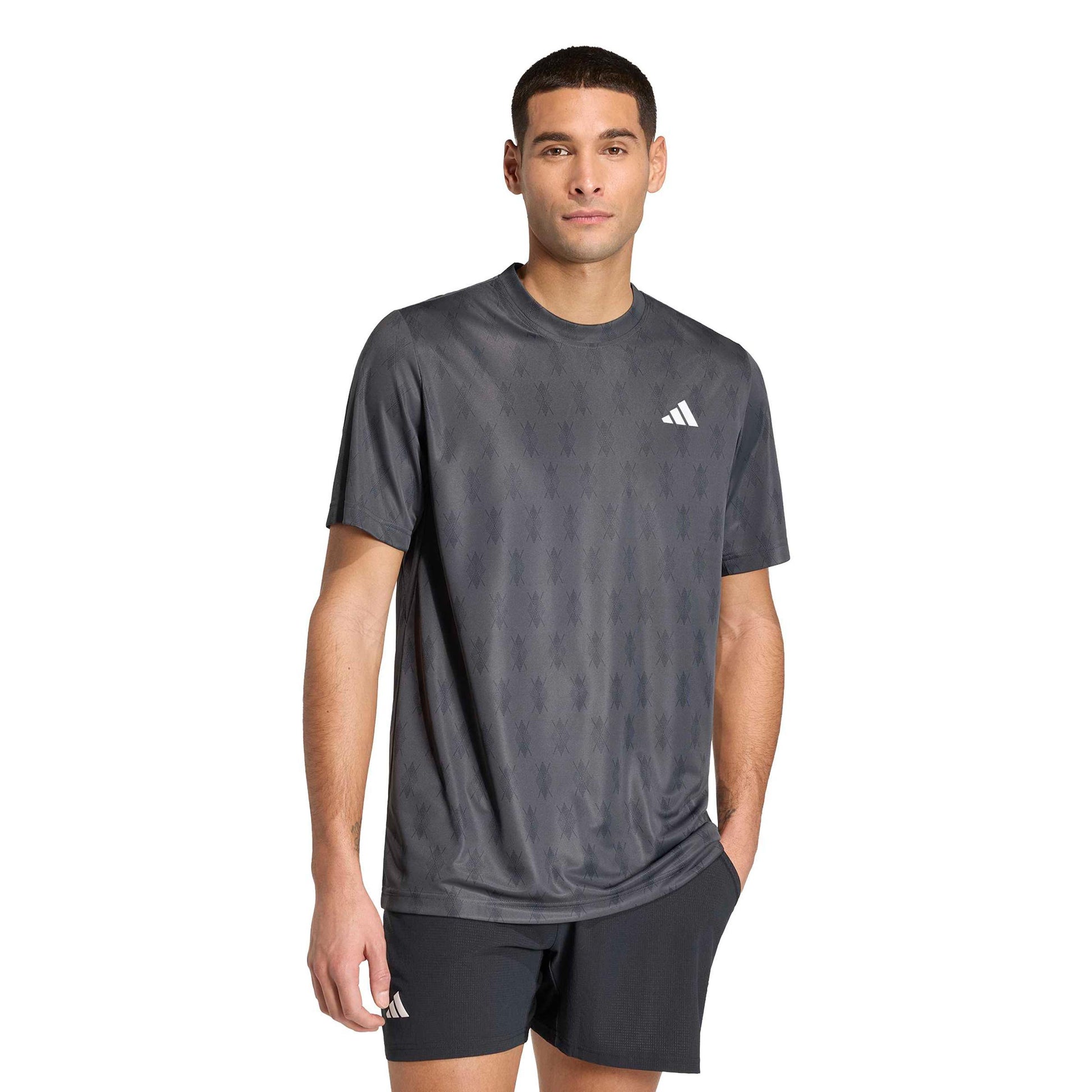 adidas Club Graphic Maglietta Uomini - grigio scuro