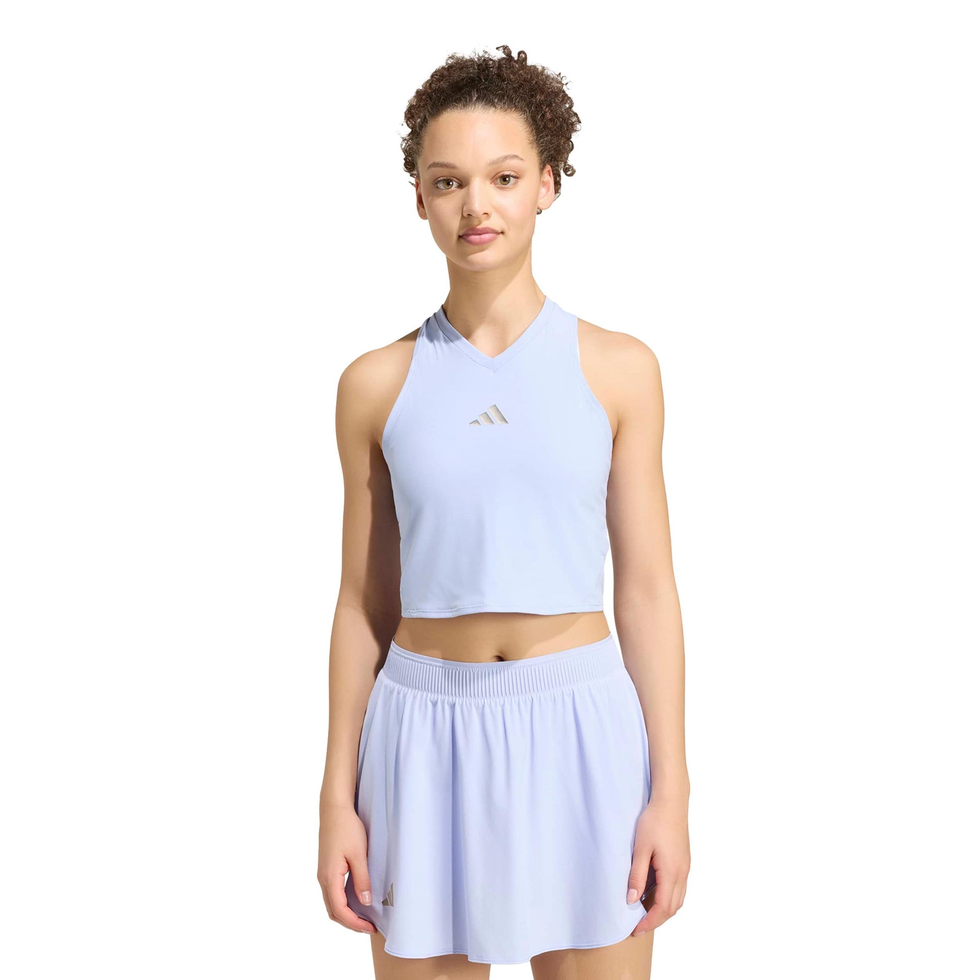 adidas Y- Pro Crop Canottiera Donna - lilla, argento