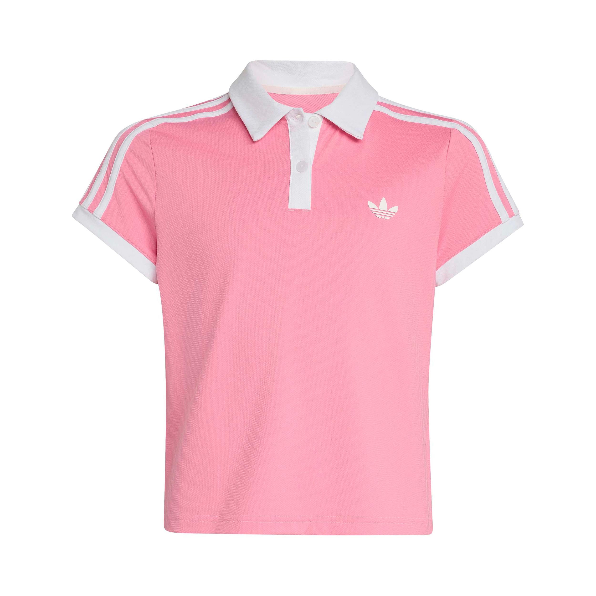 adidas Classics Polo Bambini - rosa pastello, bianco