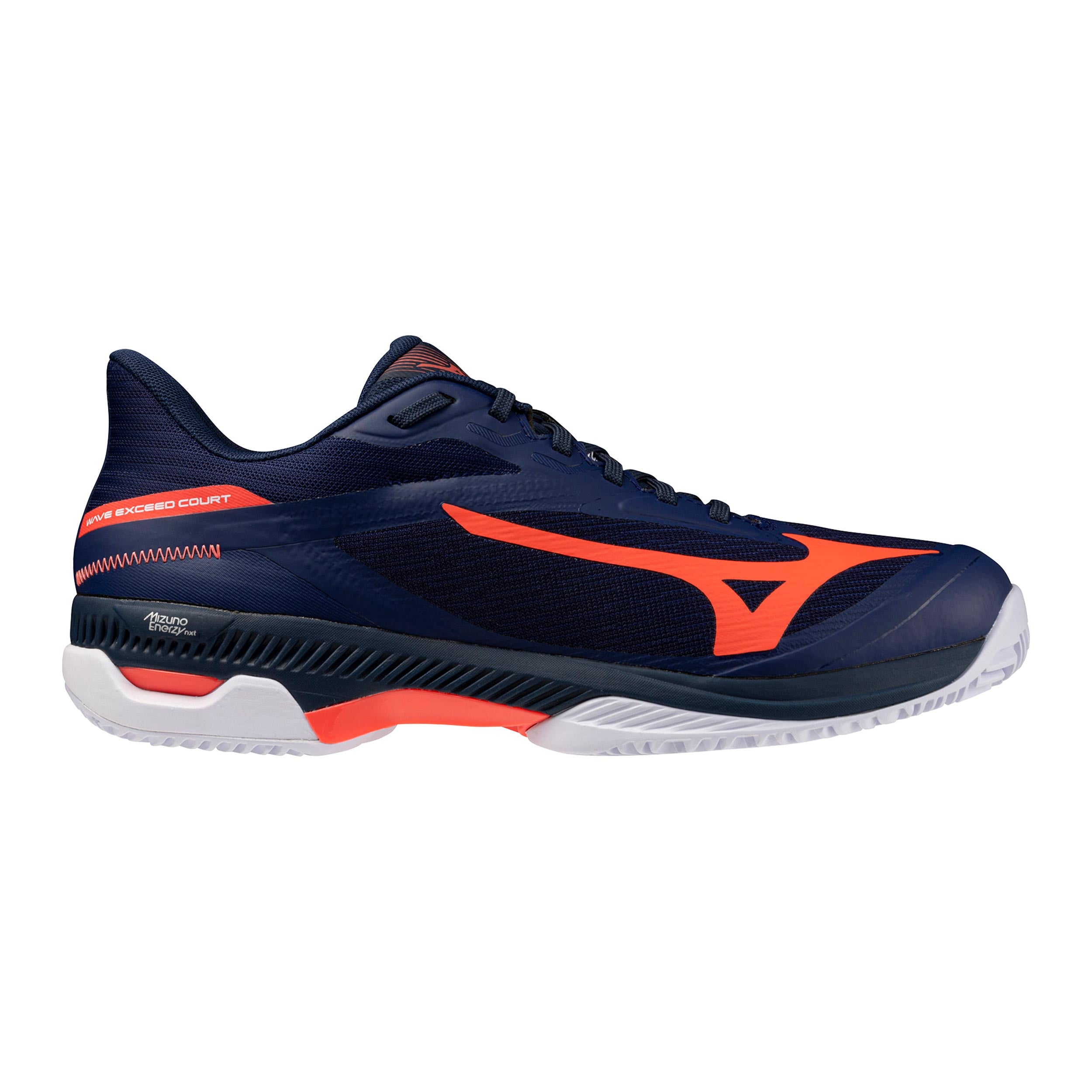 Mizuno Wave Exceed Court Scarpa per terra rossa Uomini - blu scuro, arancione