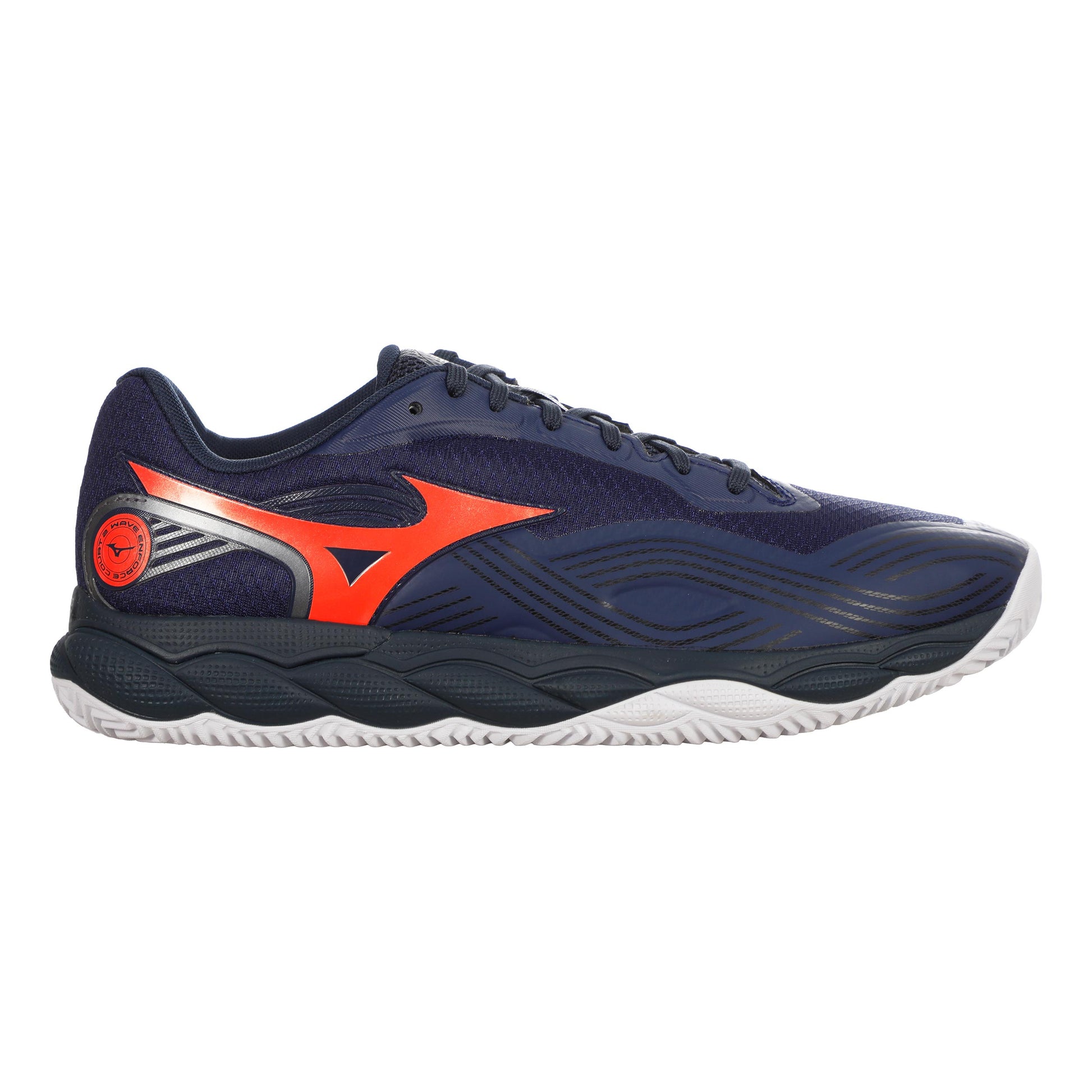 Mizuno Wave Enforce Court 2 Scarpa per terra rossa Uomini - blu scuro, arancione