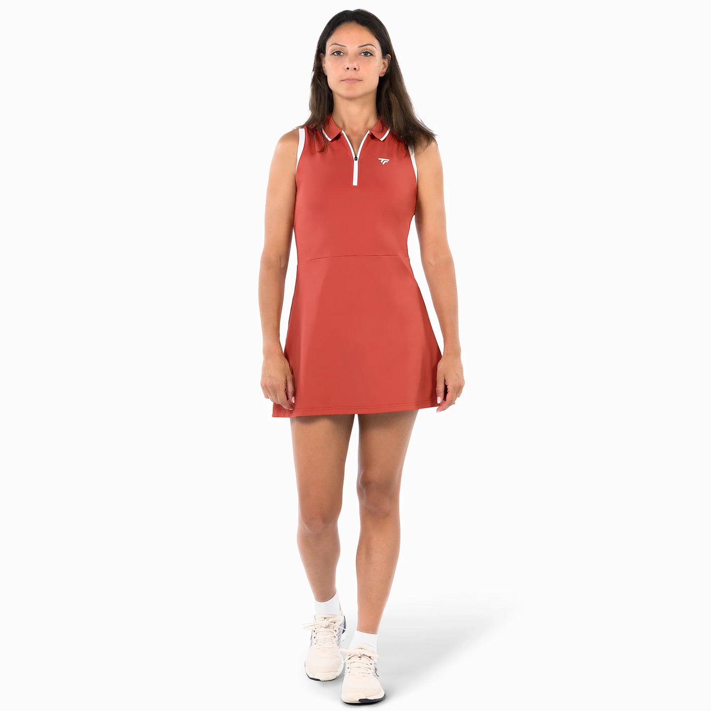 Tecnifibre Tech Abito Donna - rosso aranciato, bianco