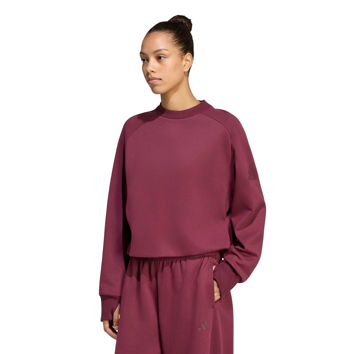 adidas Soft Lux Winter Knit Felpa Donna - vino rosso