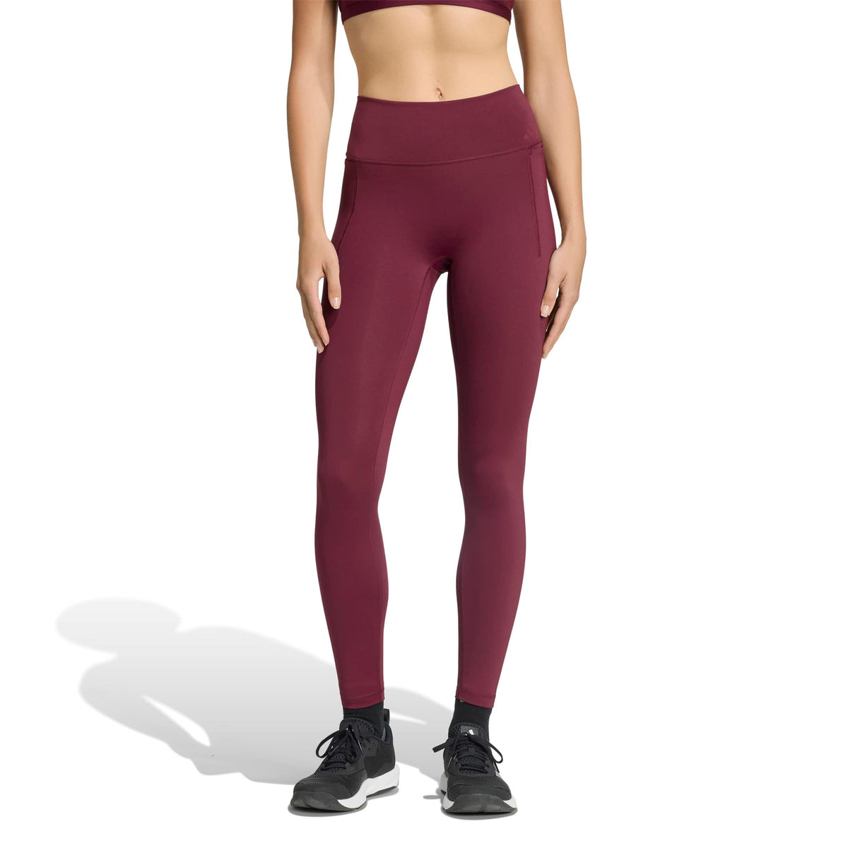 adidas Optime 1/1 Calzamaglia Donna - vino rosso