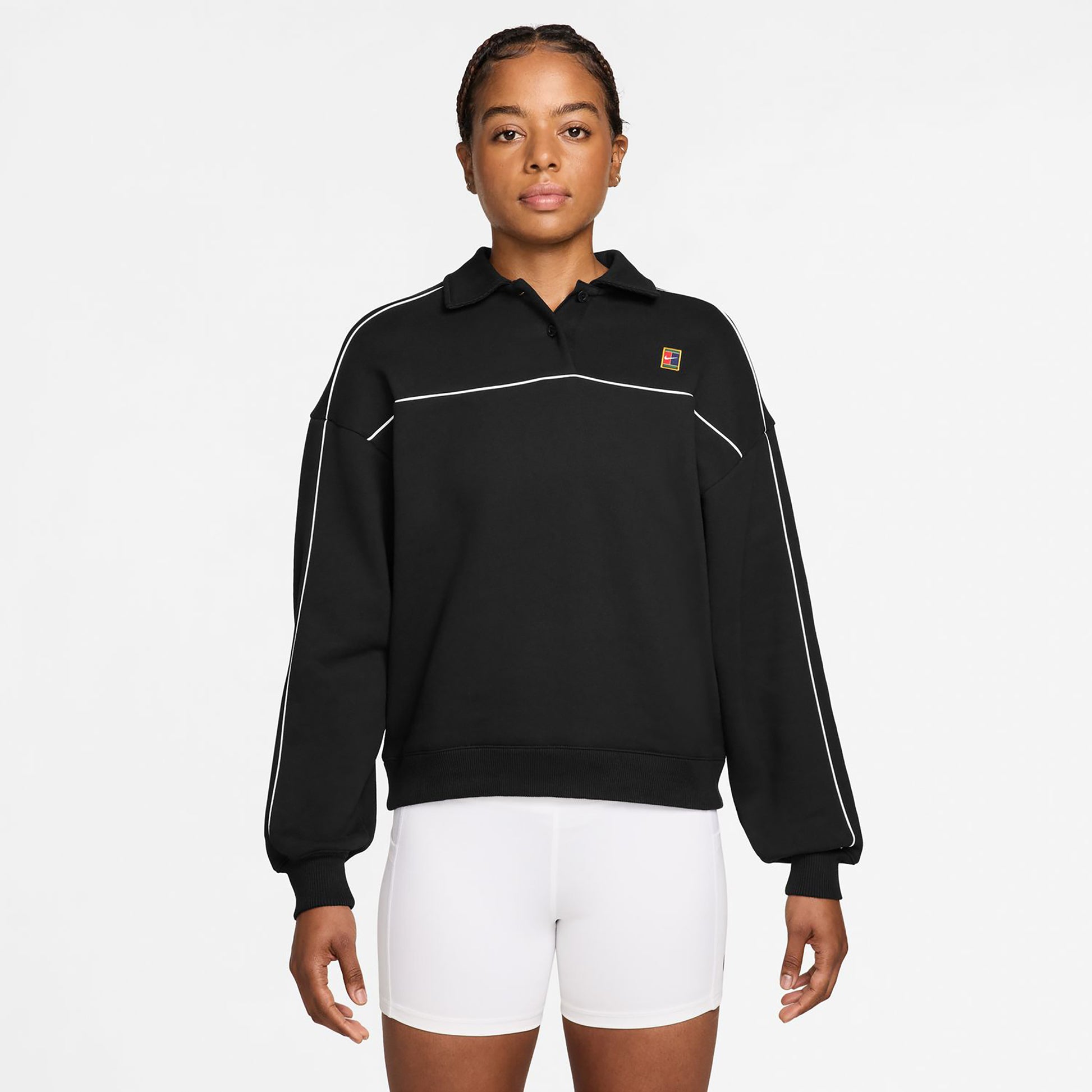 Nike Court Manica lunga Donna - nero