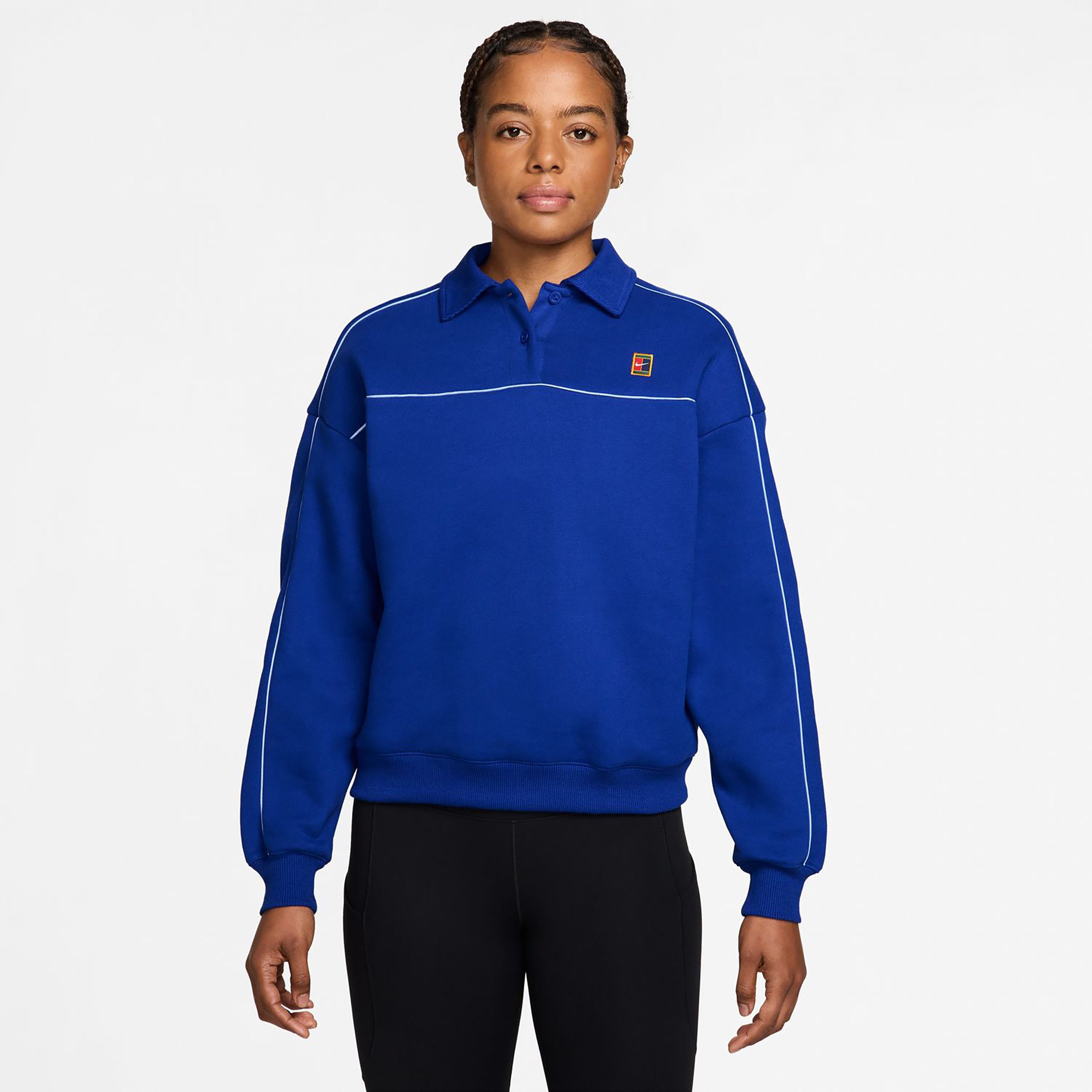 Nike Court Manica lunga Donna - blu scuro