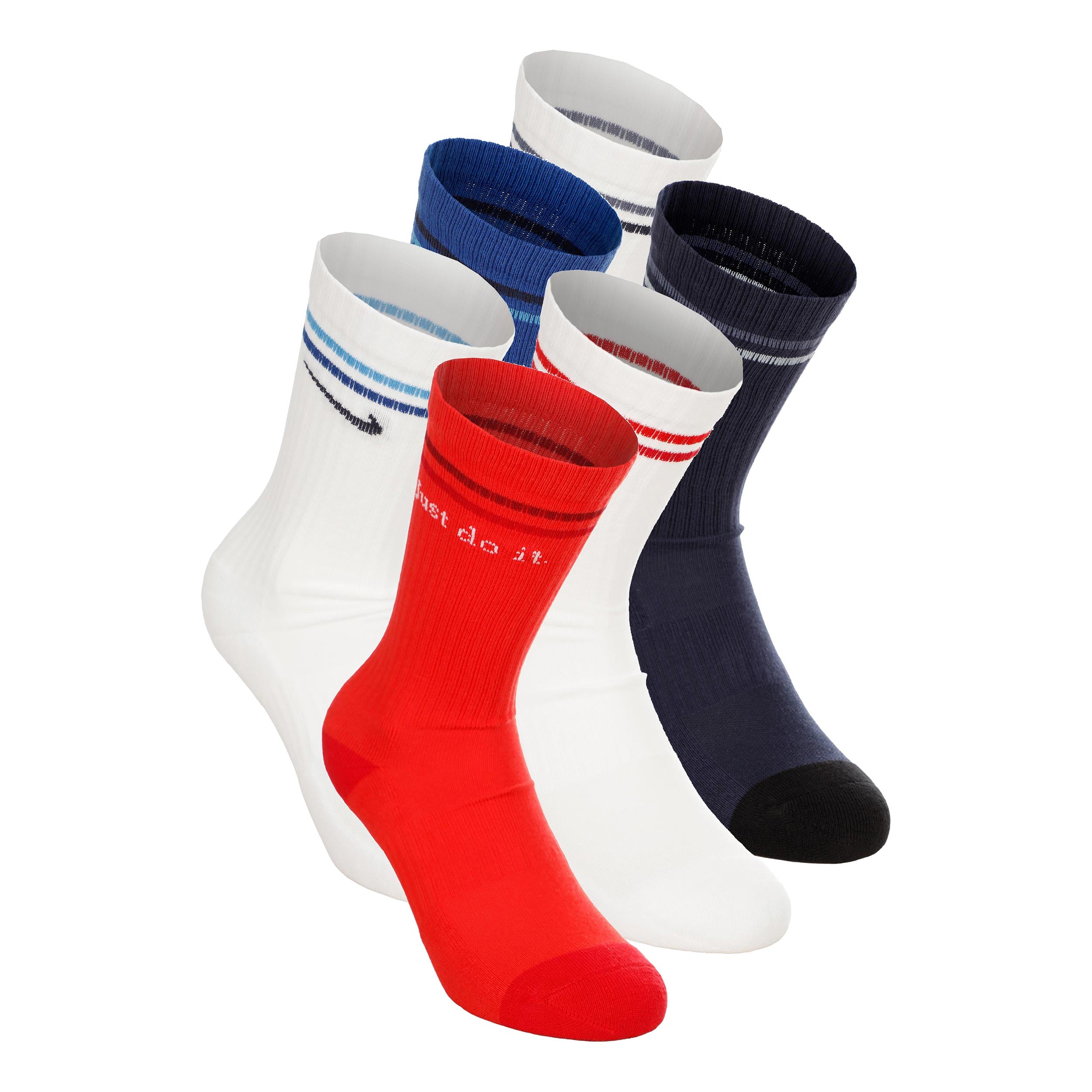 Nike Elevated Crew Calzini da tennis Confezione da 6 Bambini - multicolore, bianco