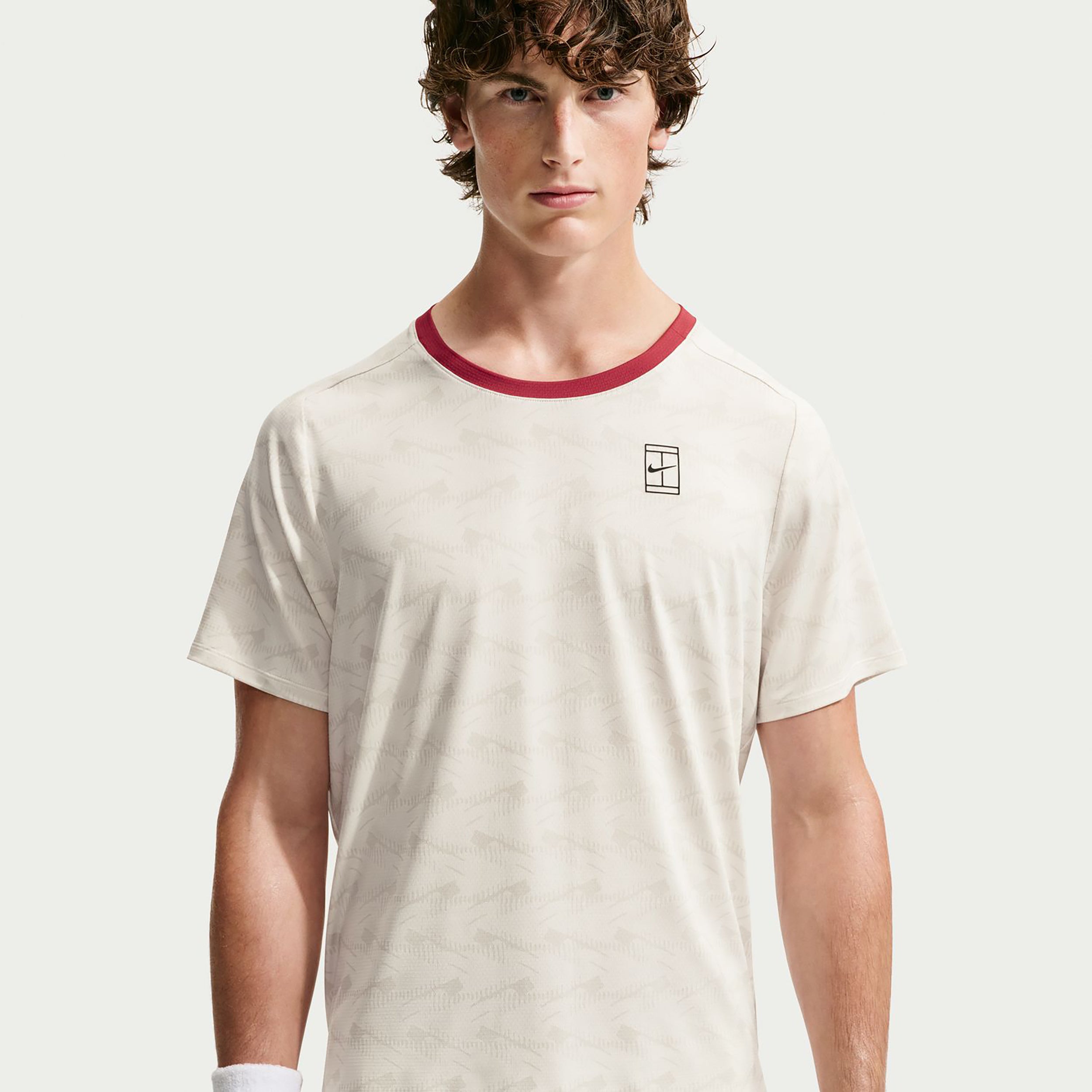 Nike Court Advantage Maglietta Uomini - crema, rosso